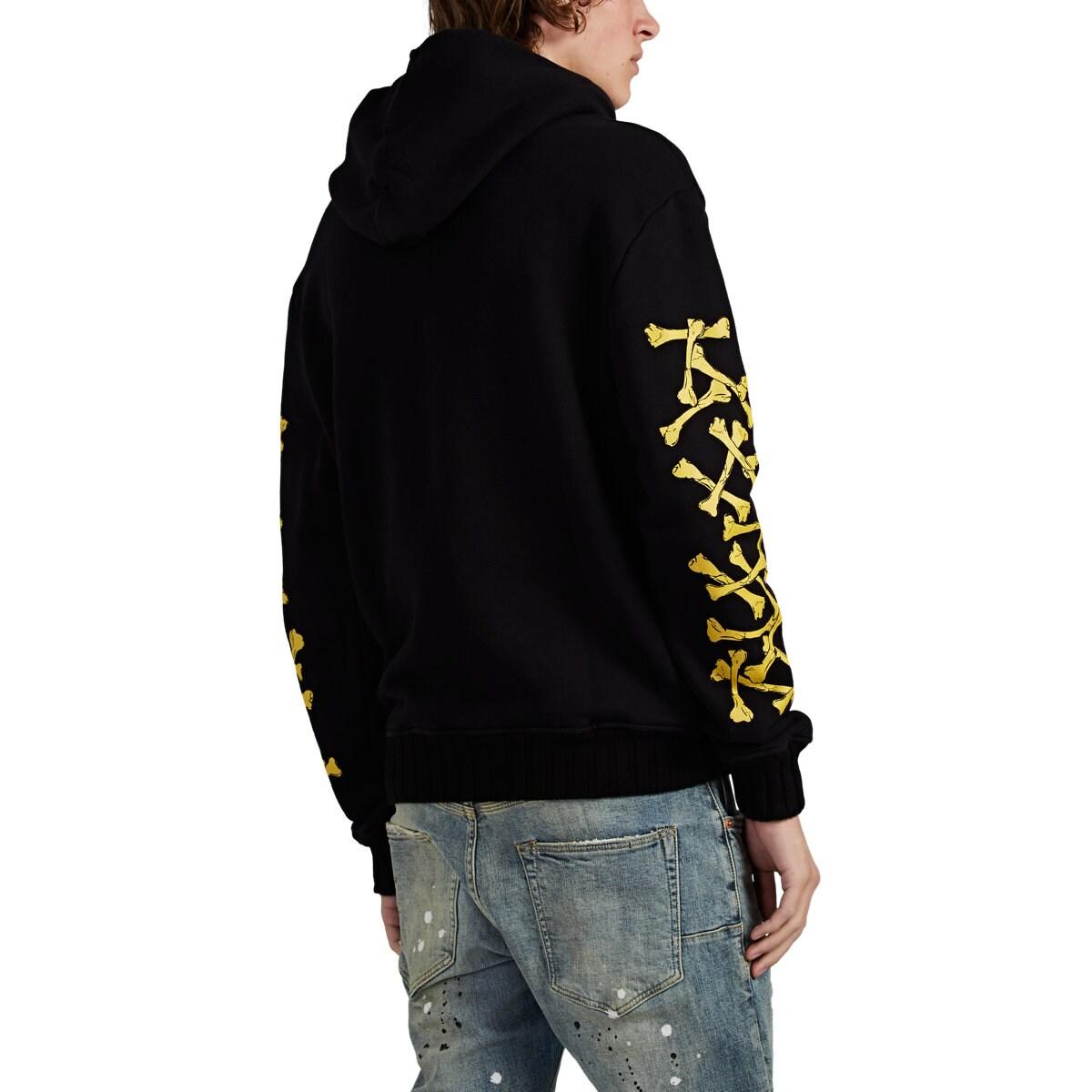 Amiri Boneprint Cotton Oversized Hoodie in Yellow for Men Lyst