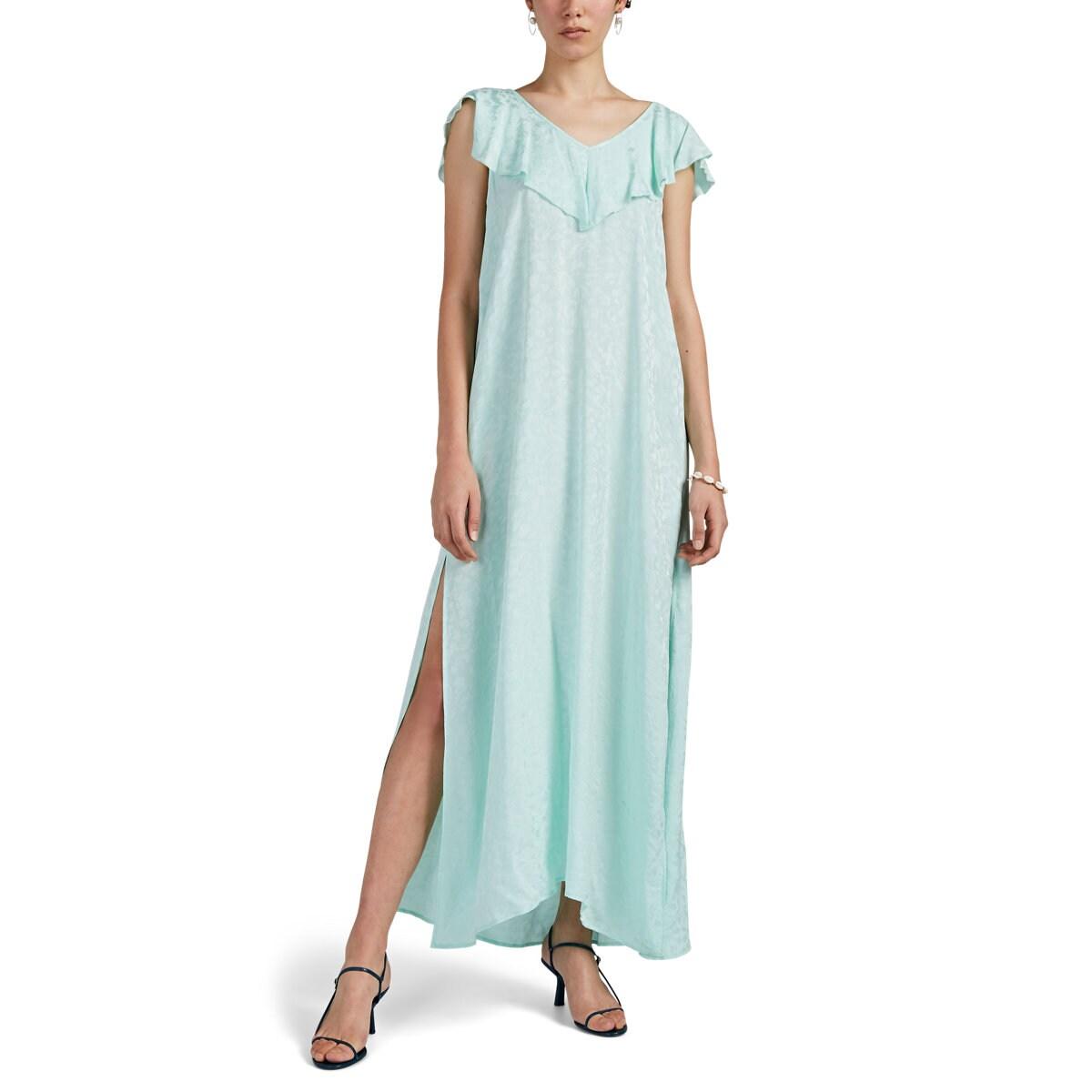Zadig & Voltaire Reen Silk Maxi Dress in Turquoise (Blue) - Lyst