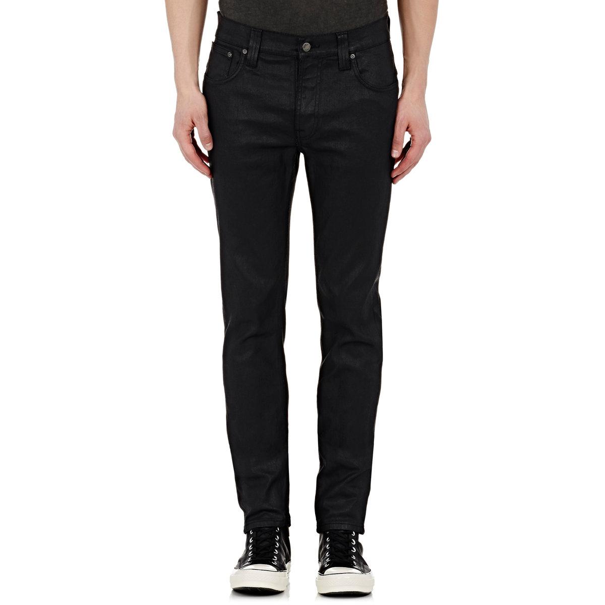Lyst Nudie Jeans Men's Thin Finn Slim Straight Jeans in Black for Men