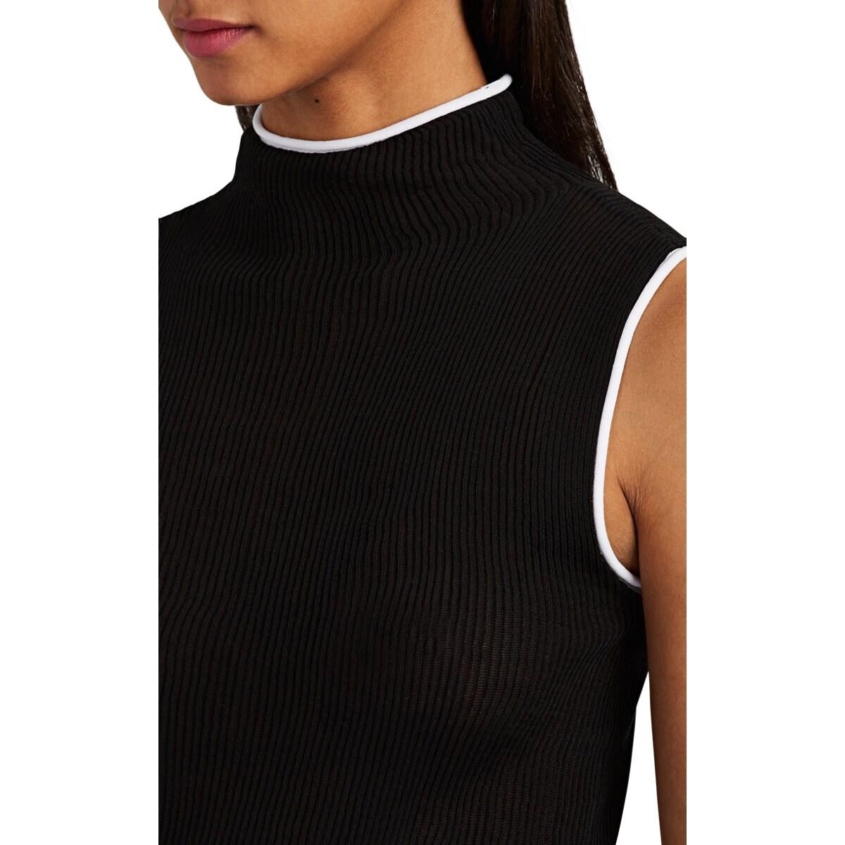 Helmut Lang Sheer Ribbed Cotton Tank Top in Black Lyst