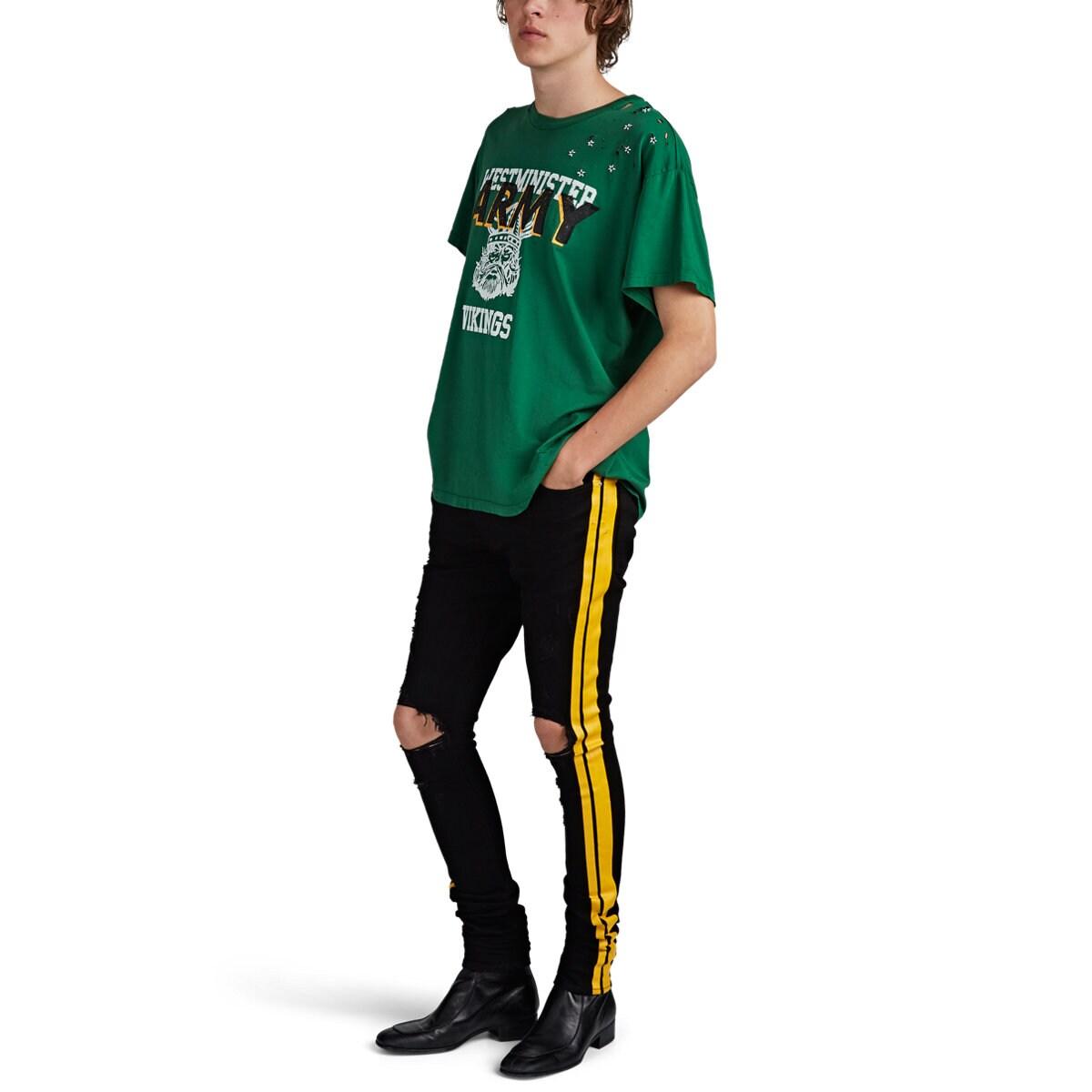 distressed track pants