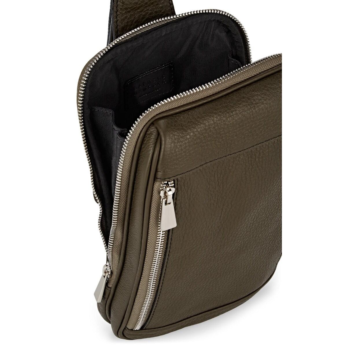 Barneys New York Leather Belt Bag in Olive (Green) for Men - Lyst