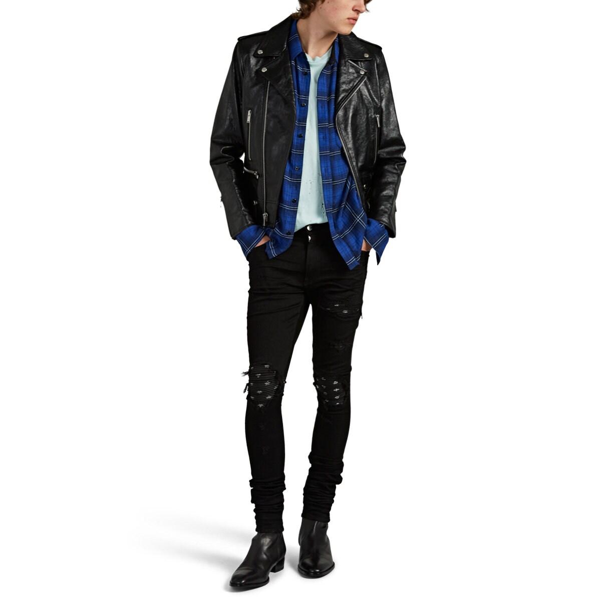Amiri Denim Mx1 Bandana-inset Skinny Jeans