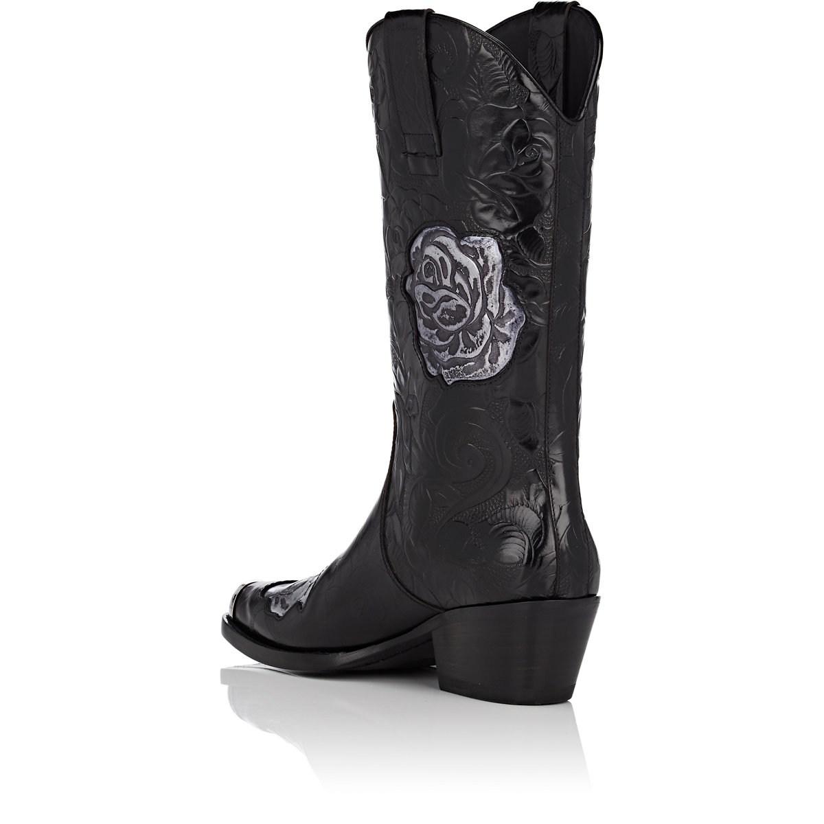 calvin klein white cowboy boots