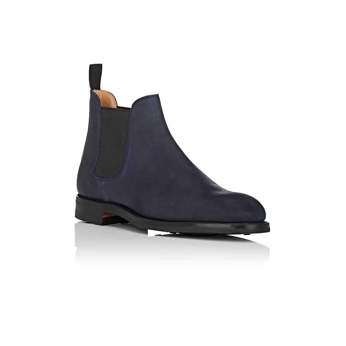 Crockett and Jones chelsea 5 Leather Boots in Navy (Blue) for Men - Lyst