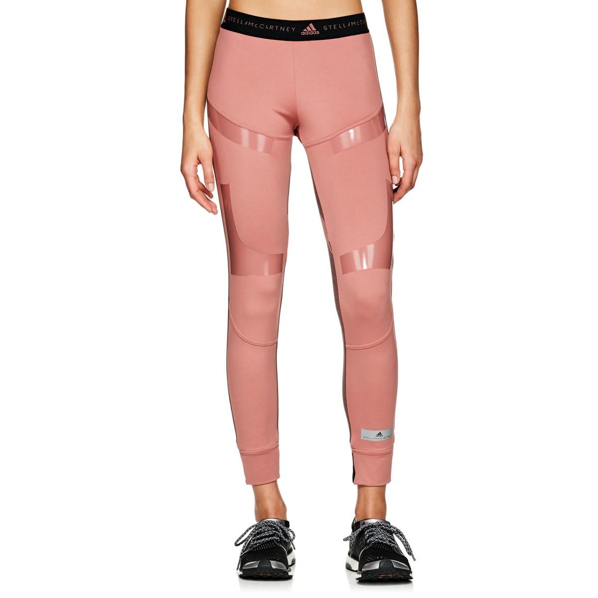Leggings: adidas leggings, medium pink, 3 strips, adidas - Wheretoget
