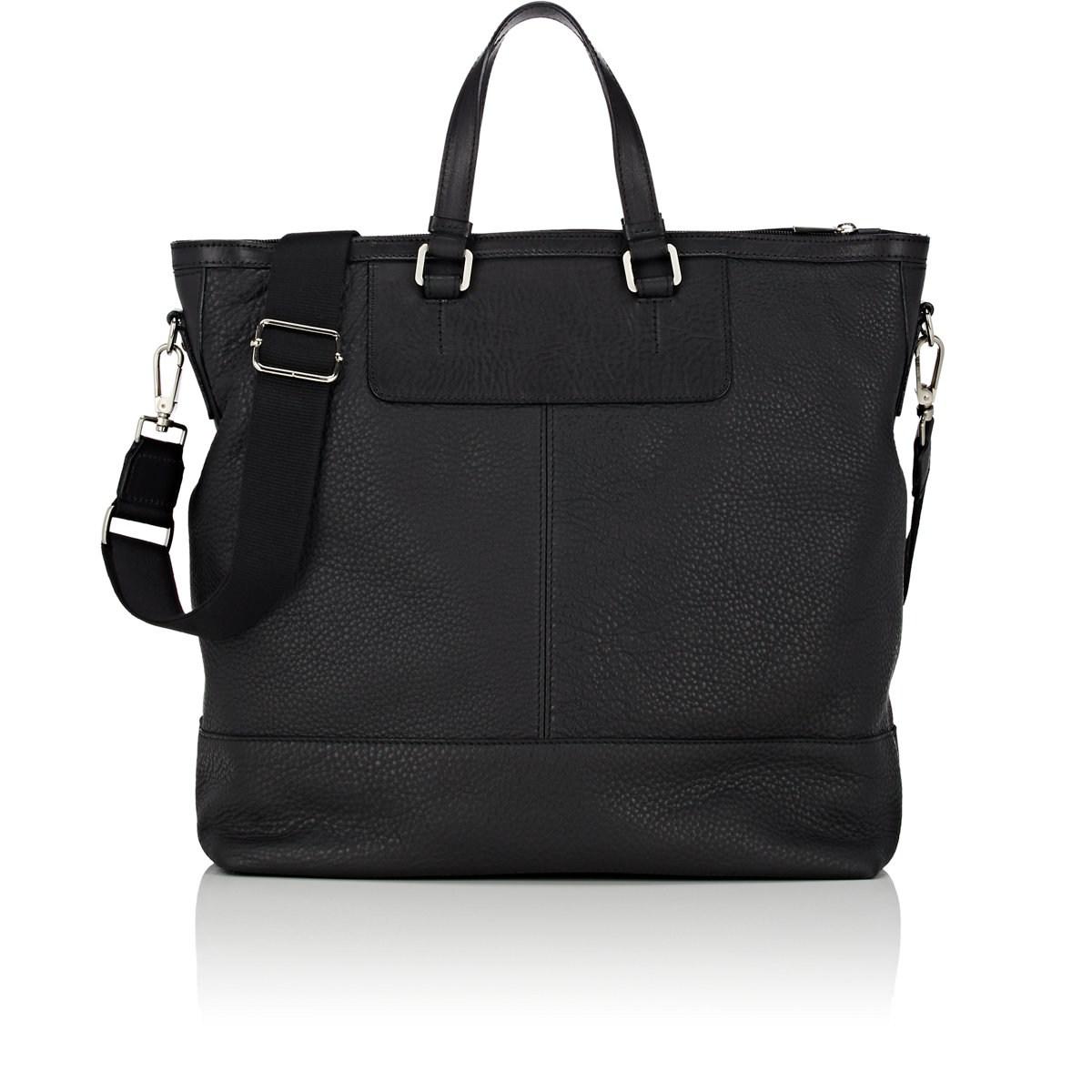 Barneys New York Leather Tote Bag in Black for Men - Lyst