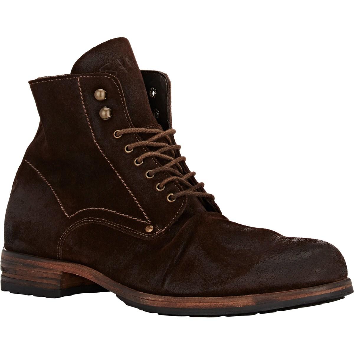 Shoto Suede Wrinkled-vamp Boots in Brown for Men - Lyst