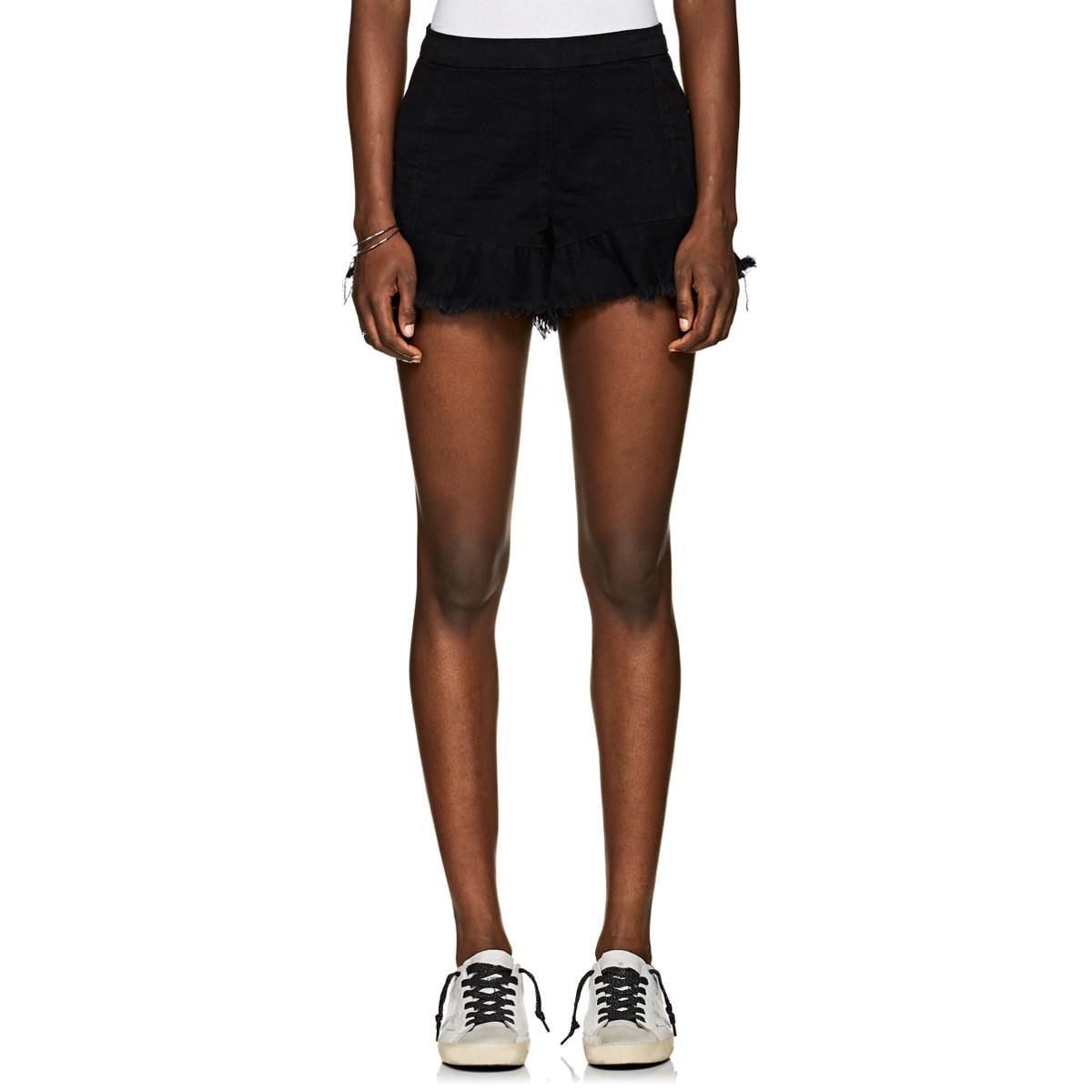 Blank NYC Wedge Frayed Denim Shorts in Black Lyst