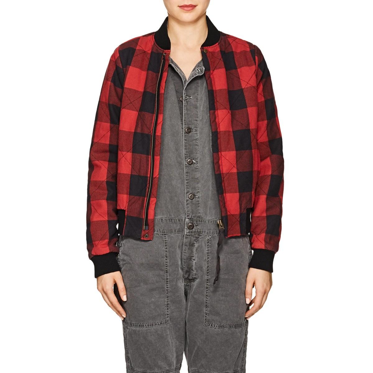 wool flannel bomber jacket