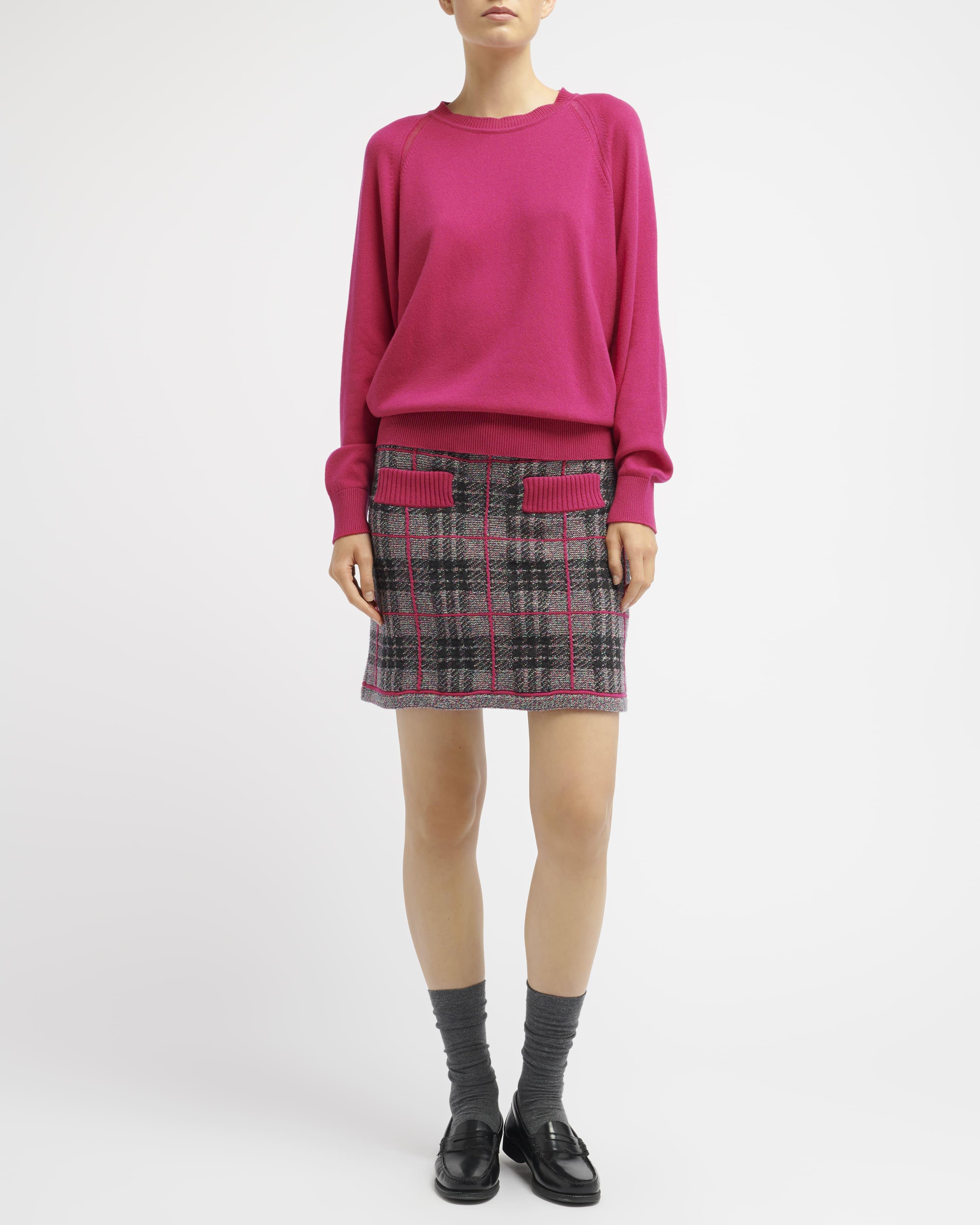 Barrie roll neck cashmere collar - Pink