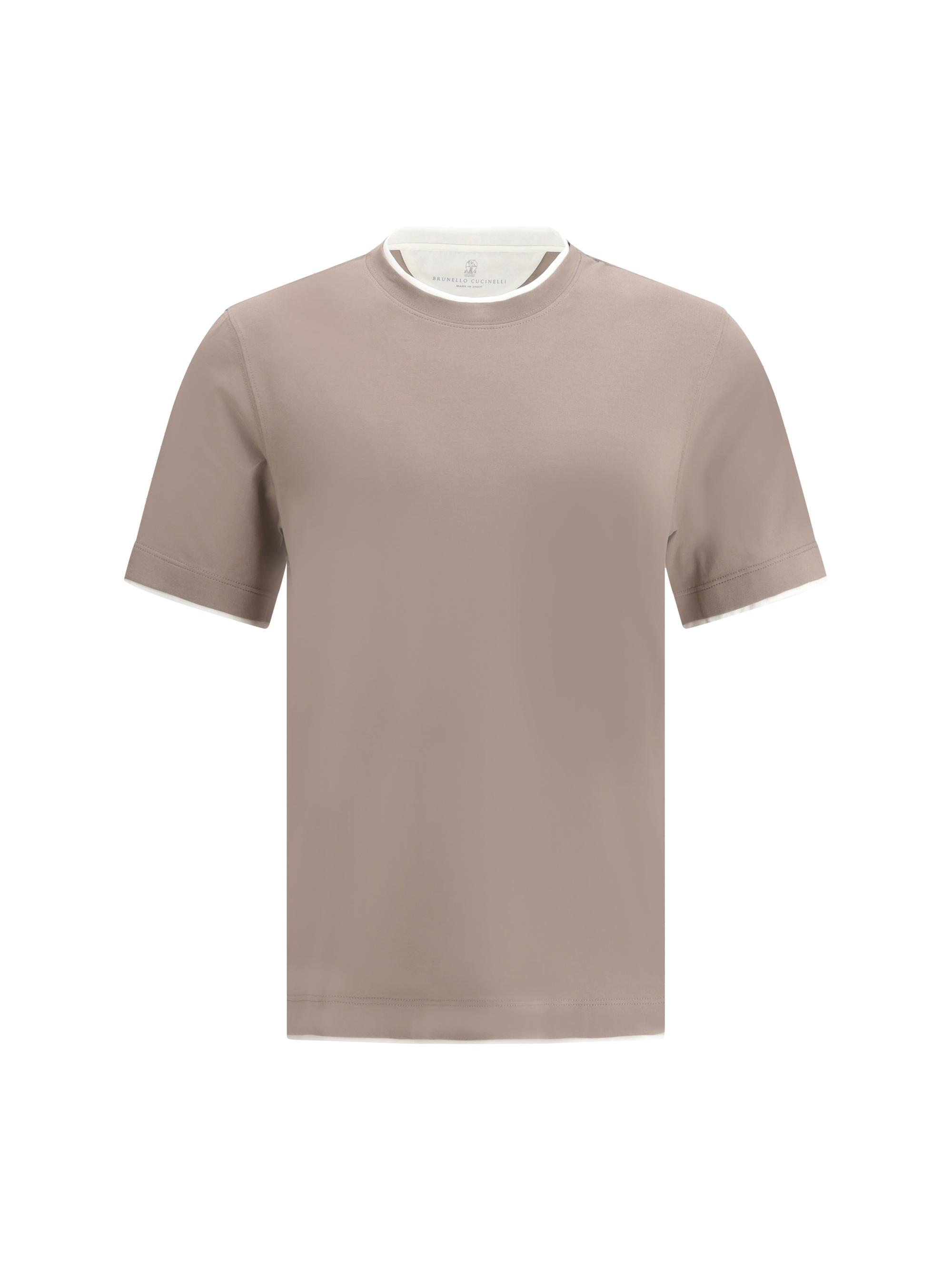 Tシャツ・カットソー BRUNELLO CUCINELLI Men T-shirt Grey M29805200 CQ543 Brunello Cucinelli - Gray Short Sleeve Crewneck T-Shirt