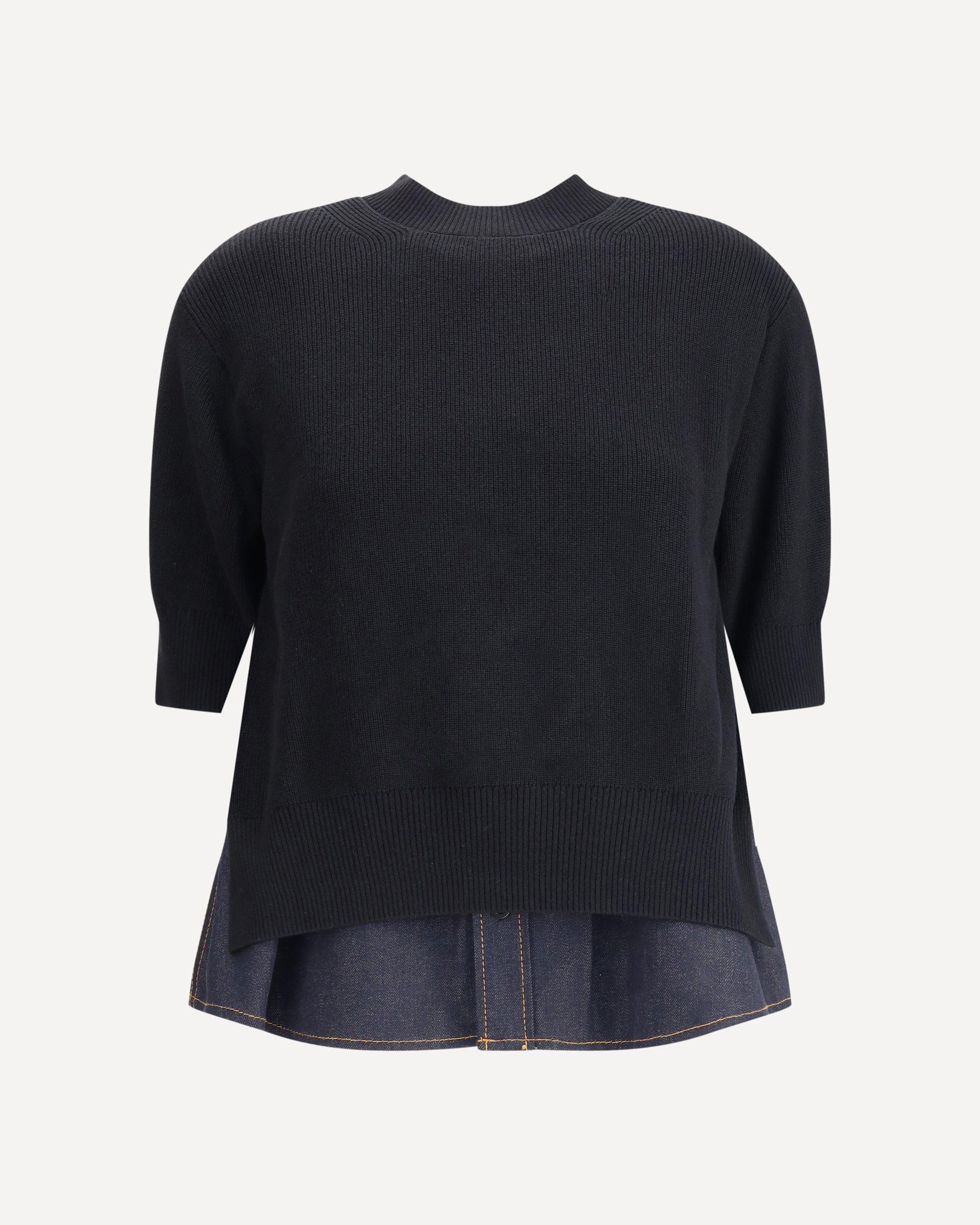 トップス Sacai Cotton Gabardine x Knit Pullover sacai Cotton Gabardine X Knit Pullover | REVERSIBLE