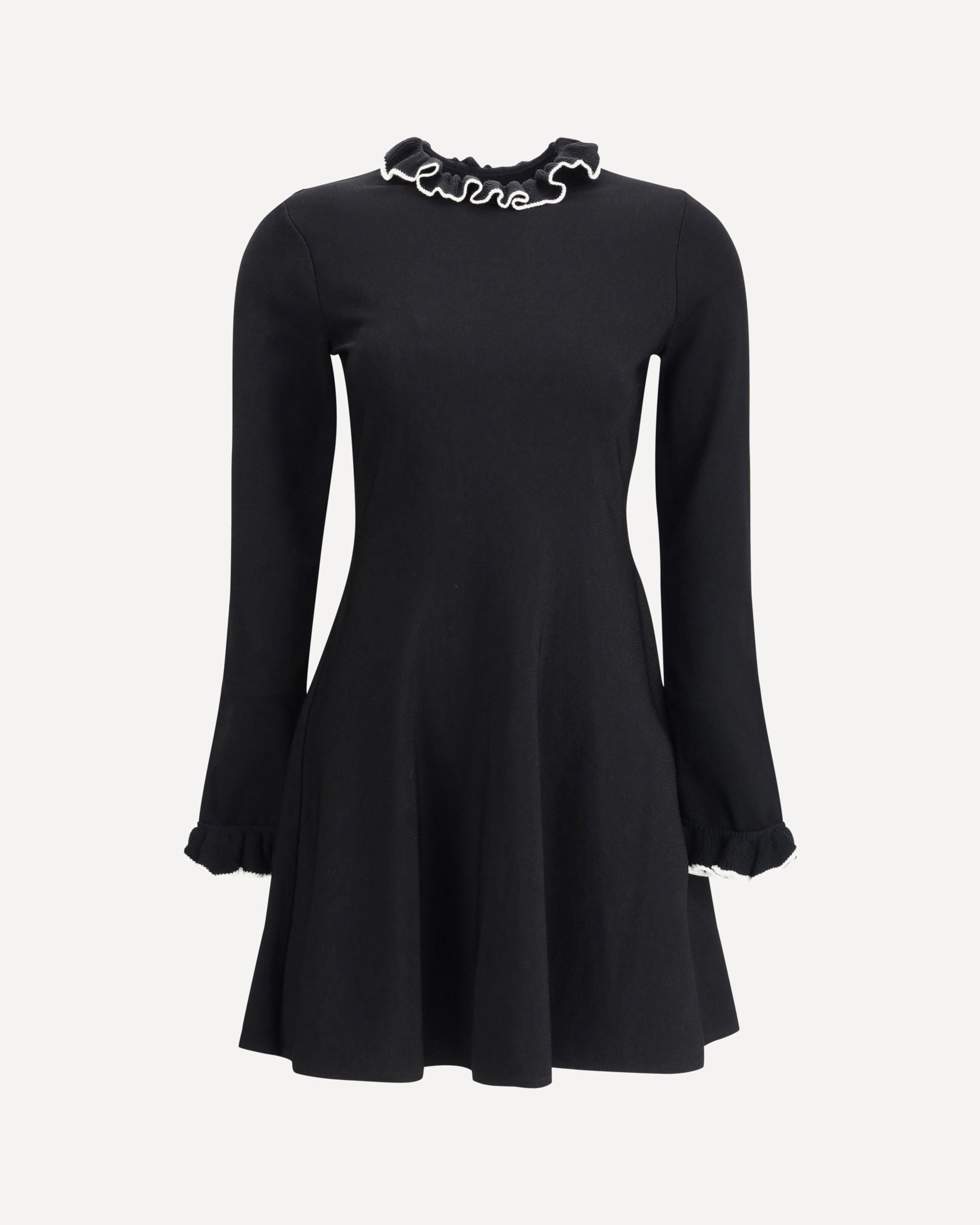 ワンピース VALENTINO FALL BACK RIBBON MINI DRESS (5B0VAC061CF 0NO) Valentino Garavani - Valentino Le Noir - Crepe dress black