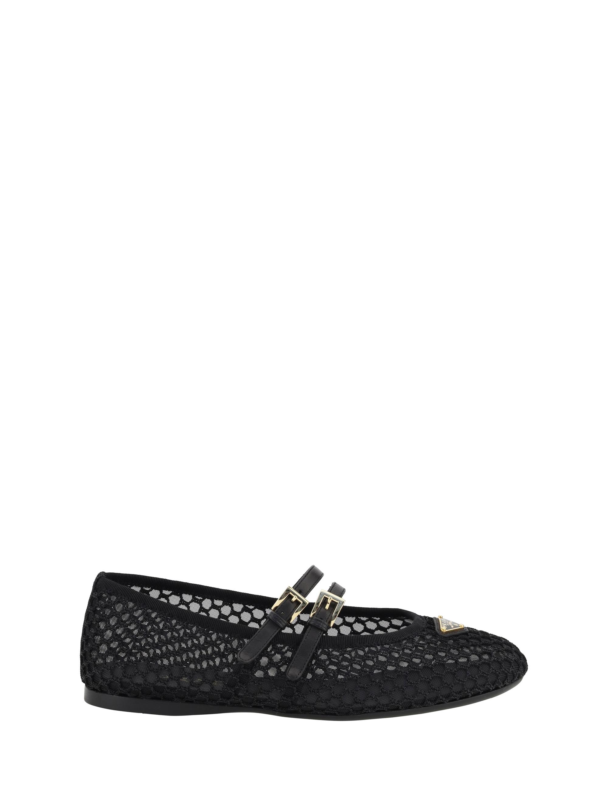 【関税&送料込】Prada Black Mesh Ballerinas Prada Mesh Fabric Ballerinas | Saks Fifth Avenue
