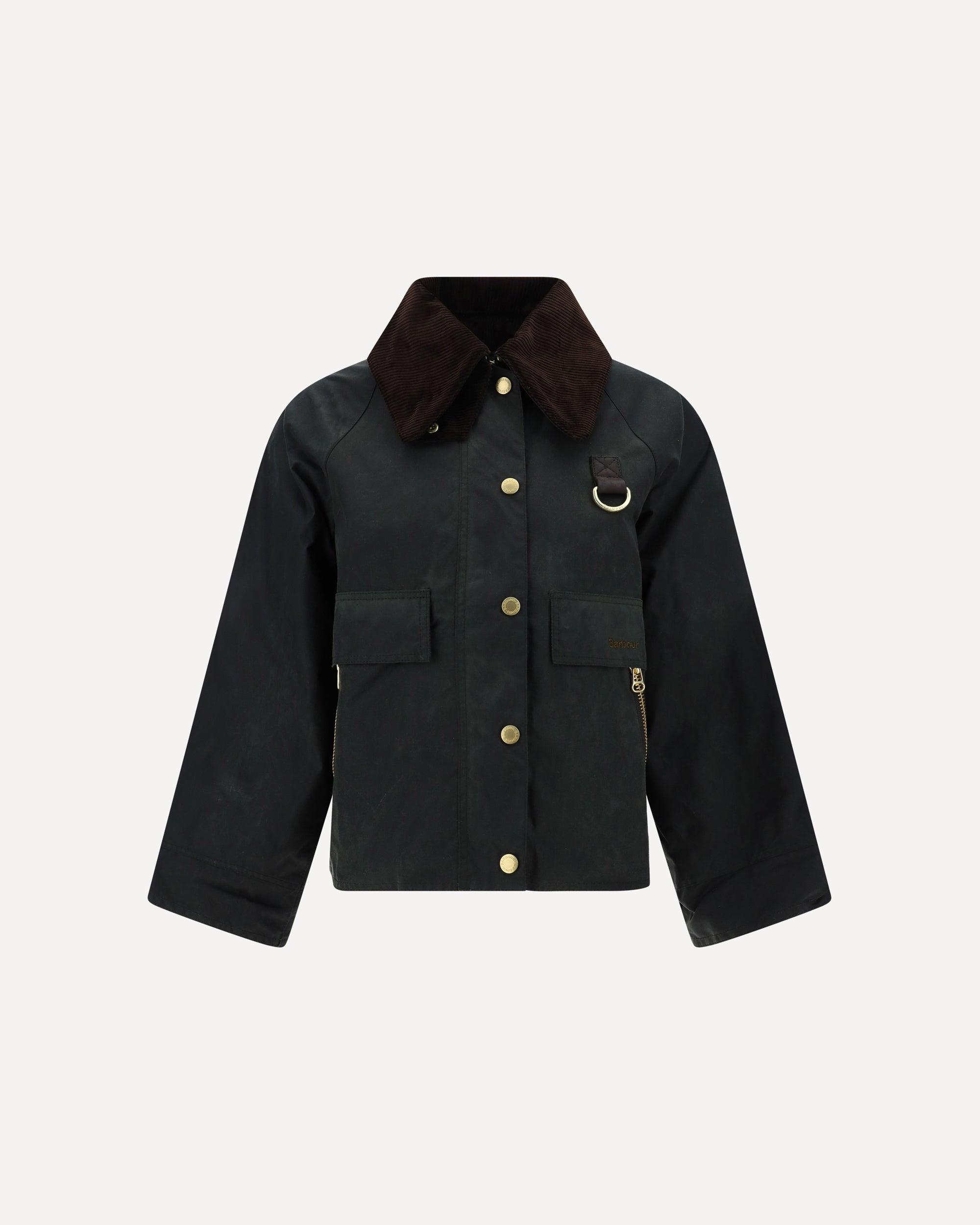 Barbour Catton Wax Jacket in Black | Lyst