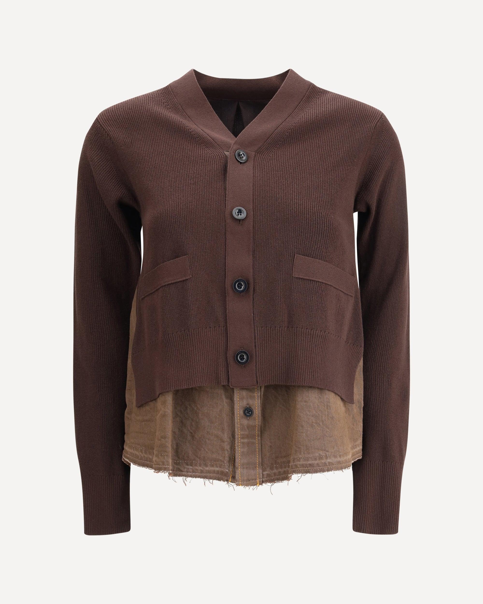 sacai Suiting Knit Cardigan　21AW ドッキング sacai] Suiting x Knit Cardigan – MaW SAPPORO