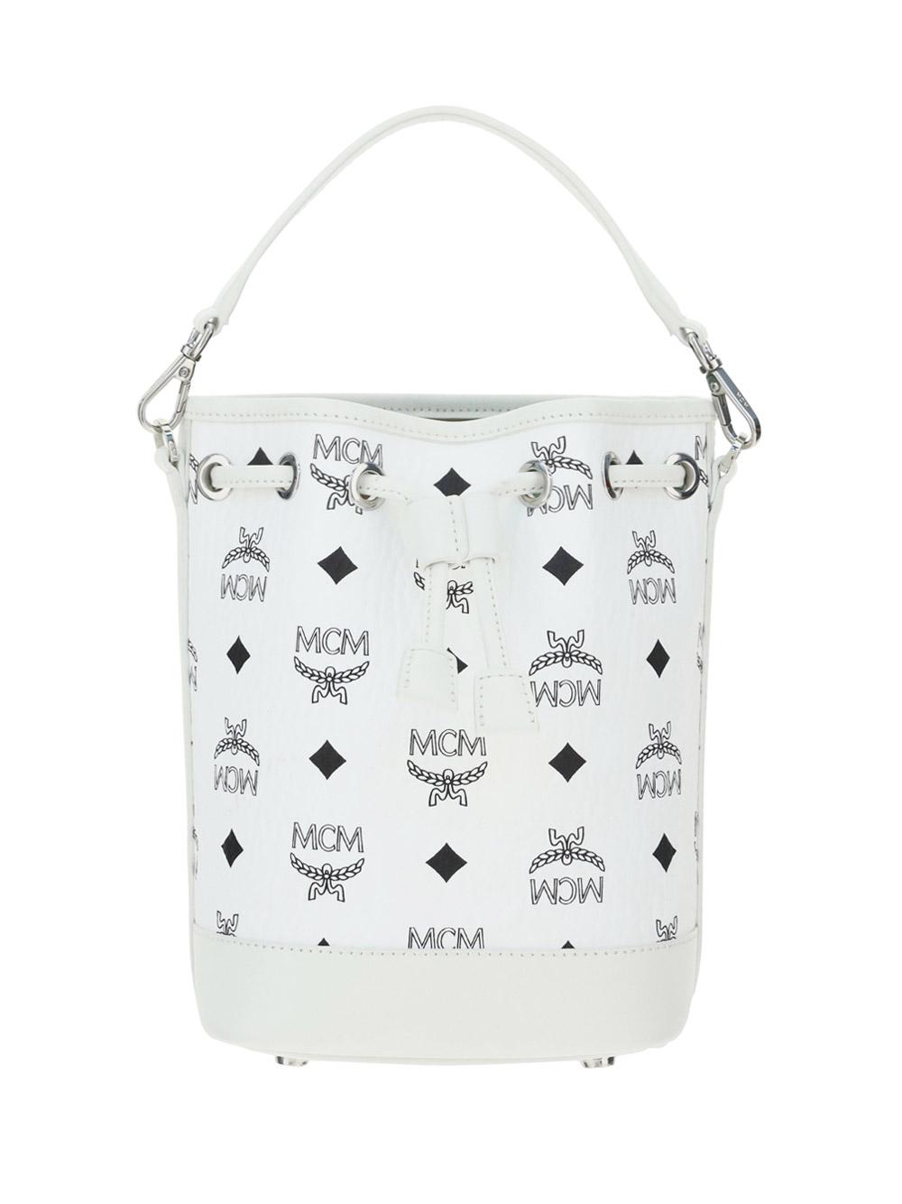 MCM Bucket Bag in White Lyst