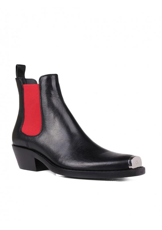 Red calvin cheap klein boots