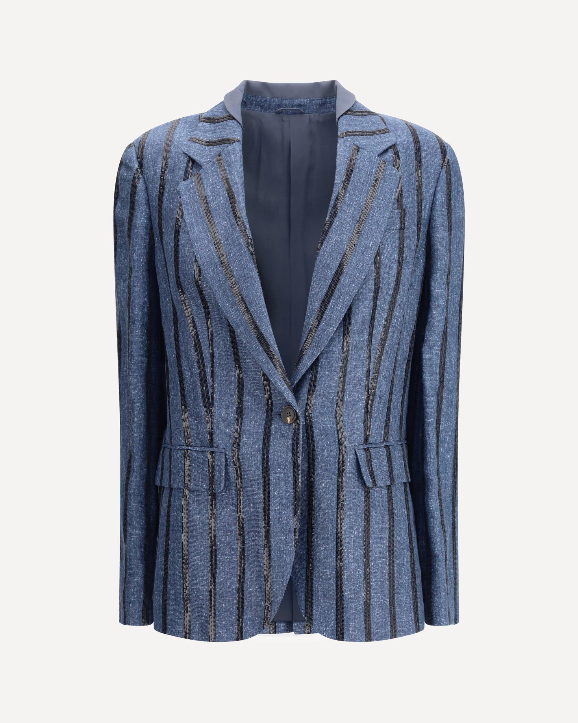 ジャケット BRUNELLO CUCINELLI Woman Jacket Blue MB1257470 BRUNELLO CUCINELLI: Jacket woman - Blue | Brunello Cucinelli