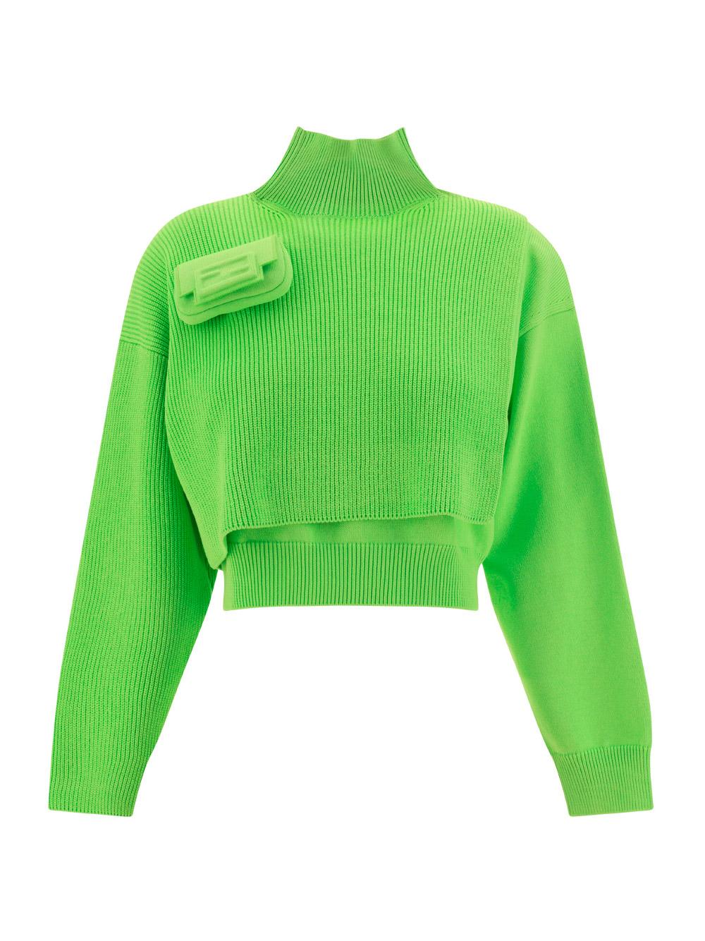 Fendi Sweater in Green | Lyst