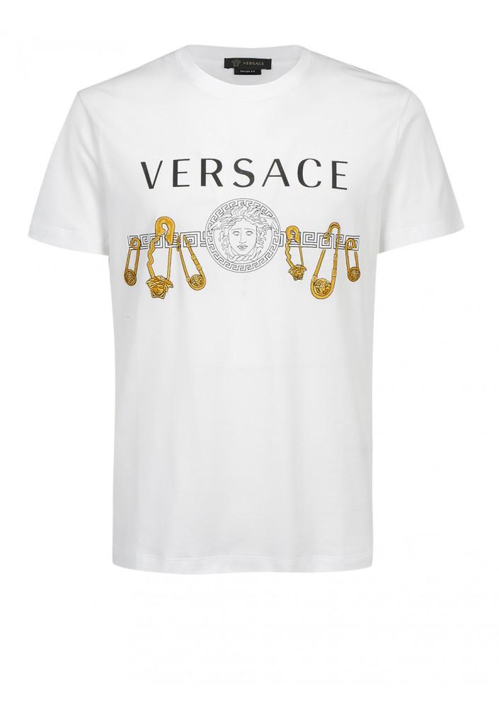 Versace Cotton T-shirt in White for Men - Lyst