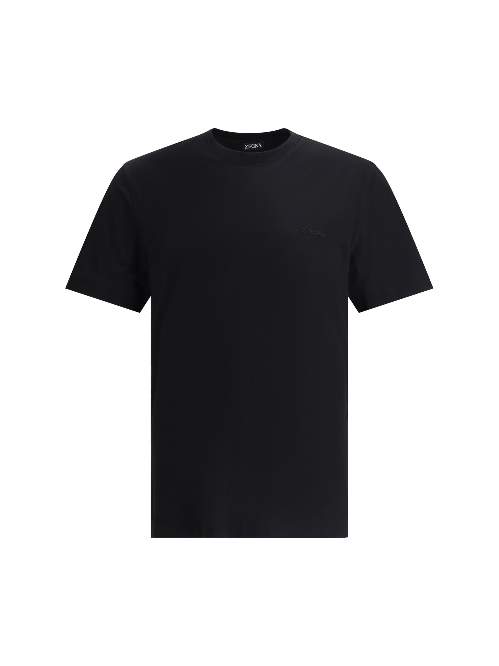 ZEGNA Logoed T-Shirt in Black for Men | Lyst