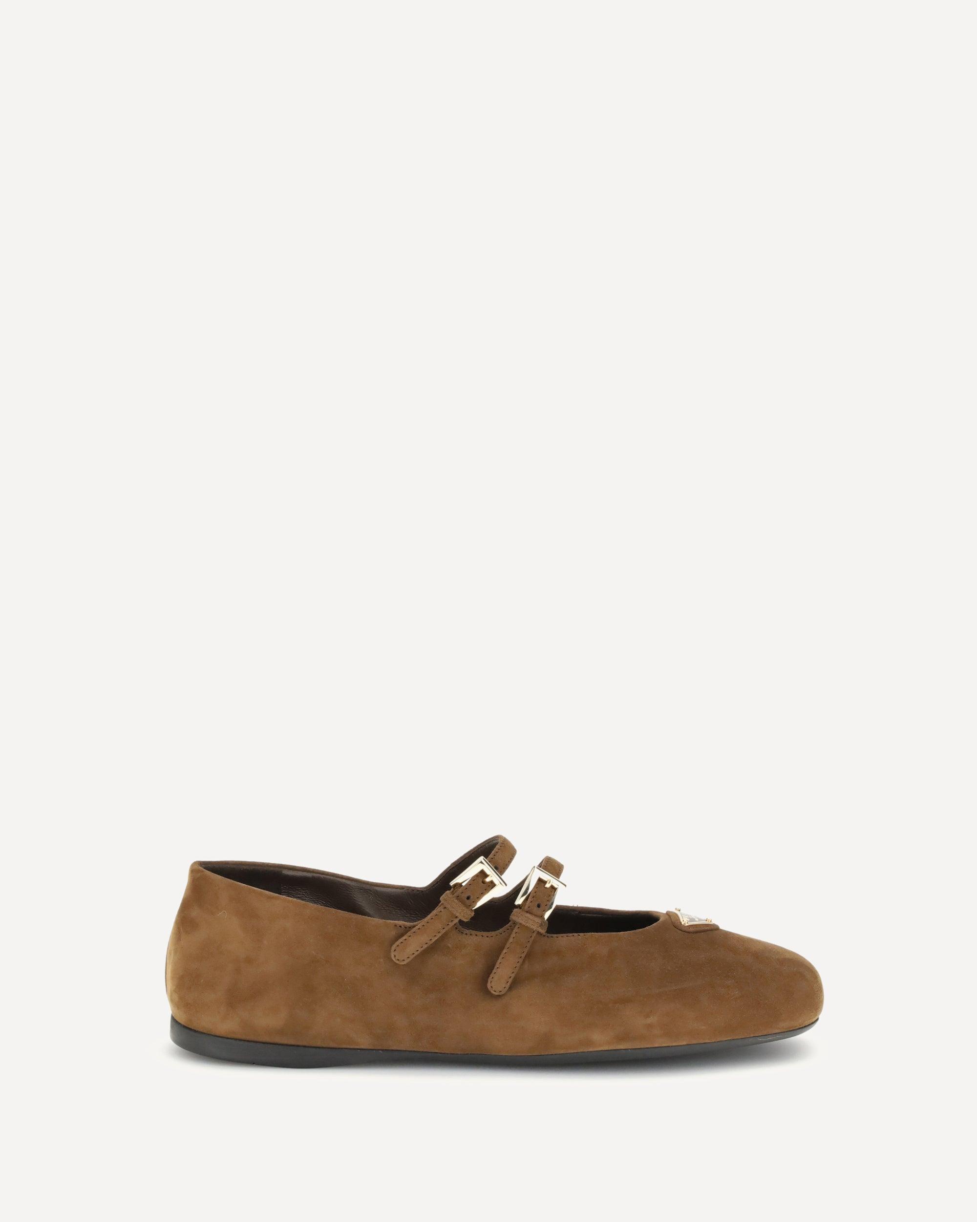 PRADA＊Printed leather ballerinas バレリーナシューズ＊送料込 送料無料》 PRADA Printed leather ballerinas