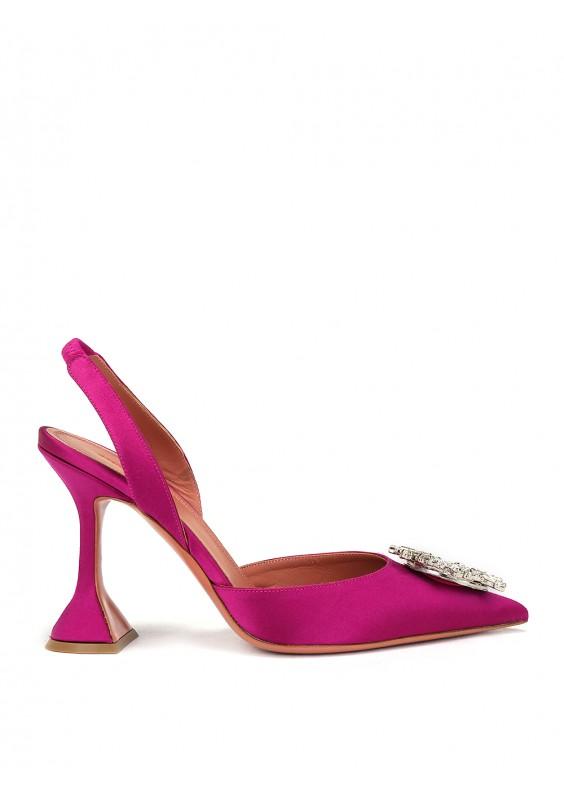 amina muaddi satin pumps