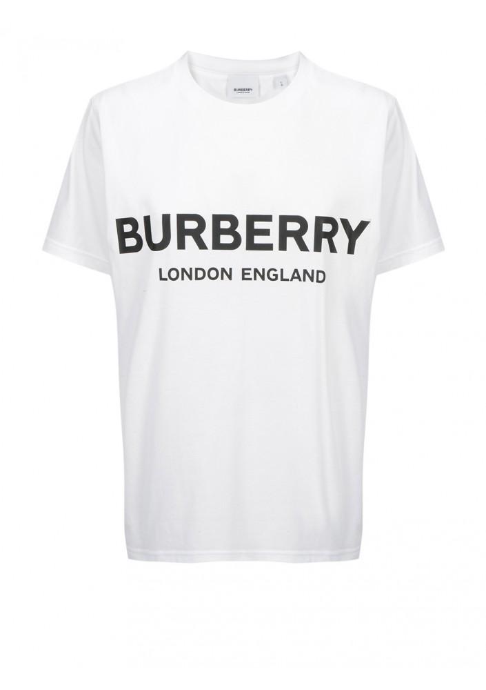Burberry Cotton T-shirt in White - Lyst