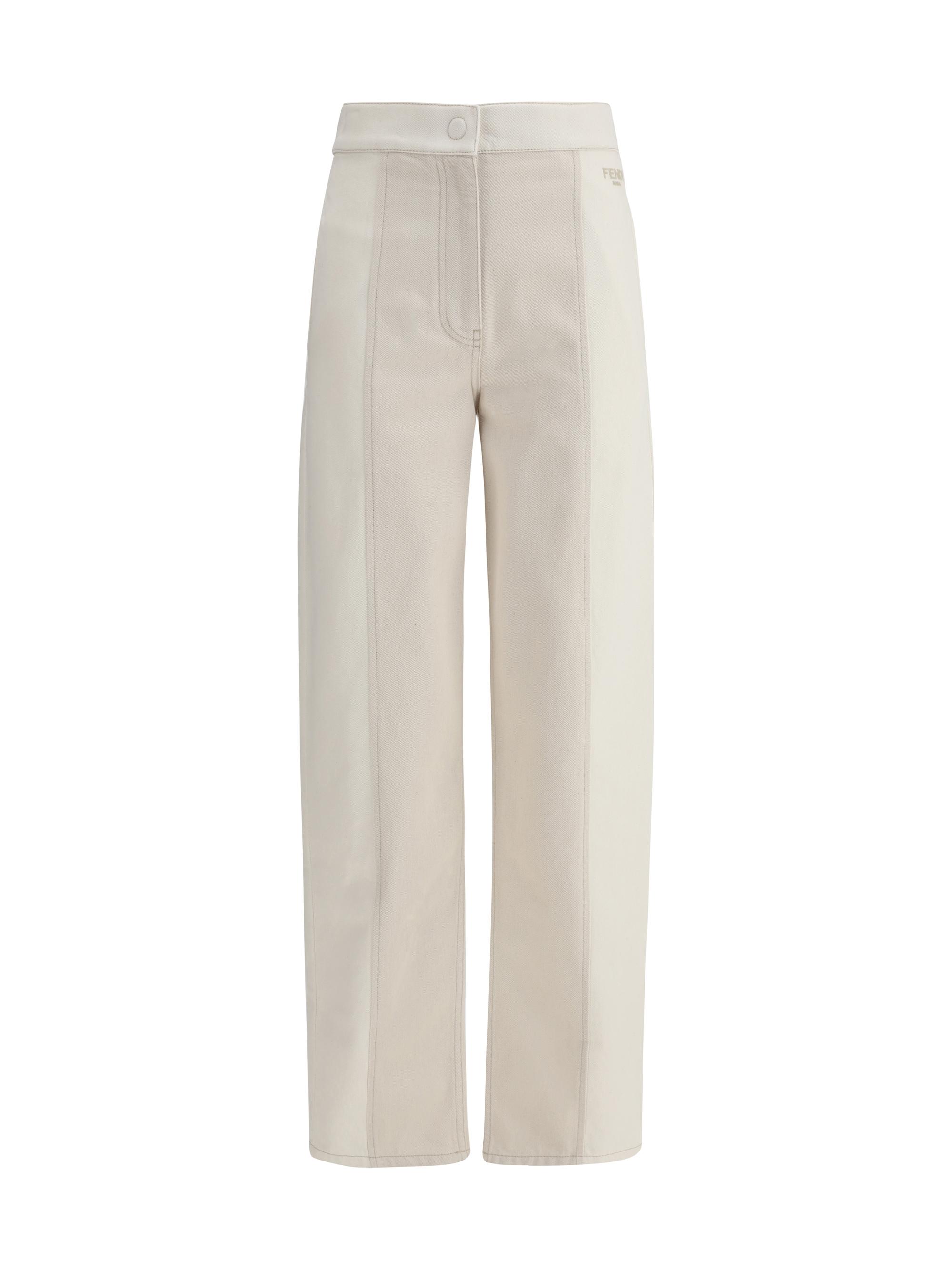 パンツ Fendi Embroidered Cotton Blend Pant Fendi Women Embroidered Cotton Blend Pant In Printed | ModeSens