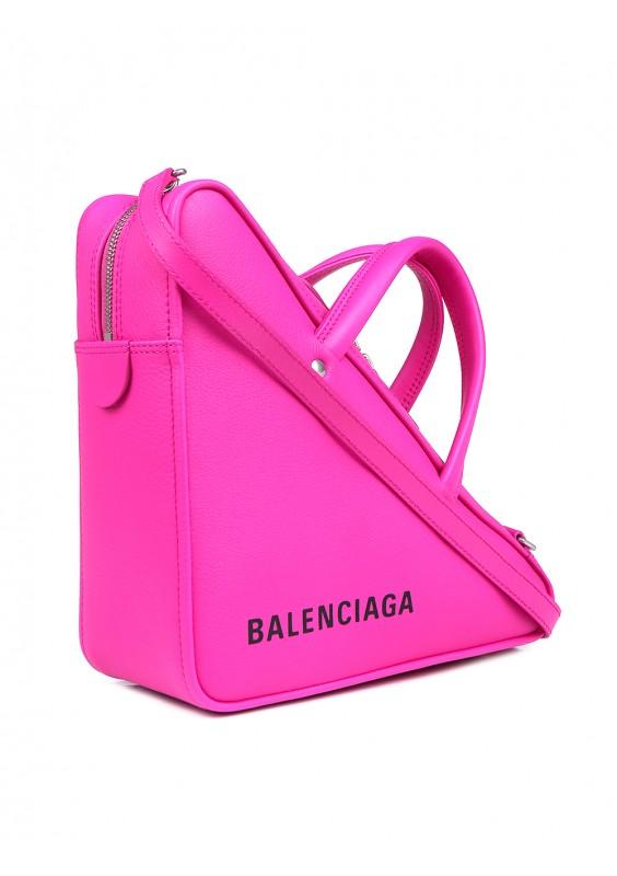 Balenciaga Triangle Duffle Xs Leather Tote in Pink - Lyst