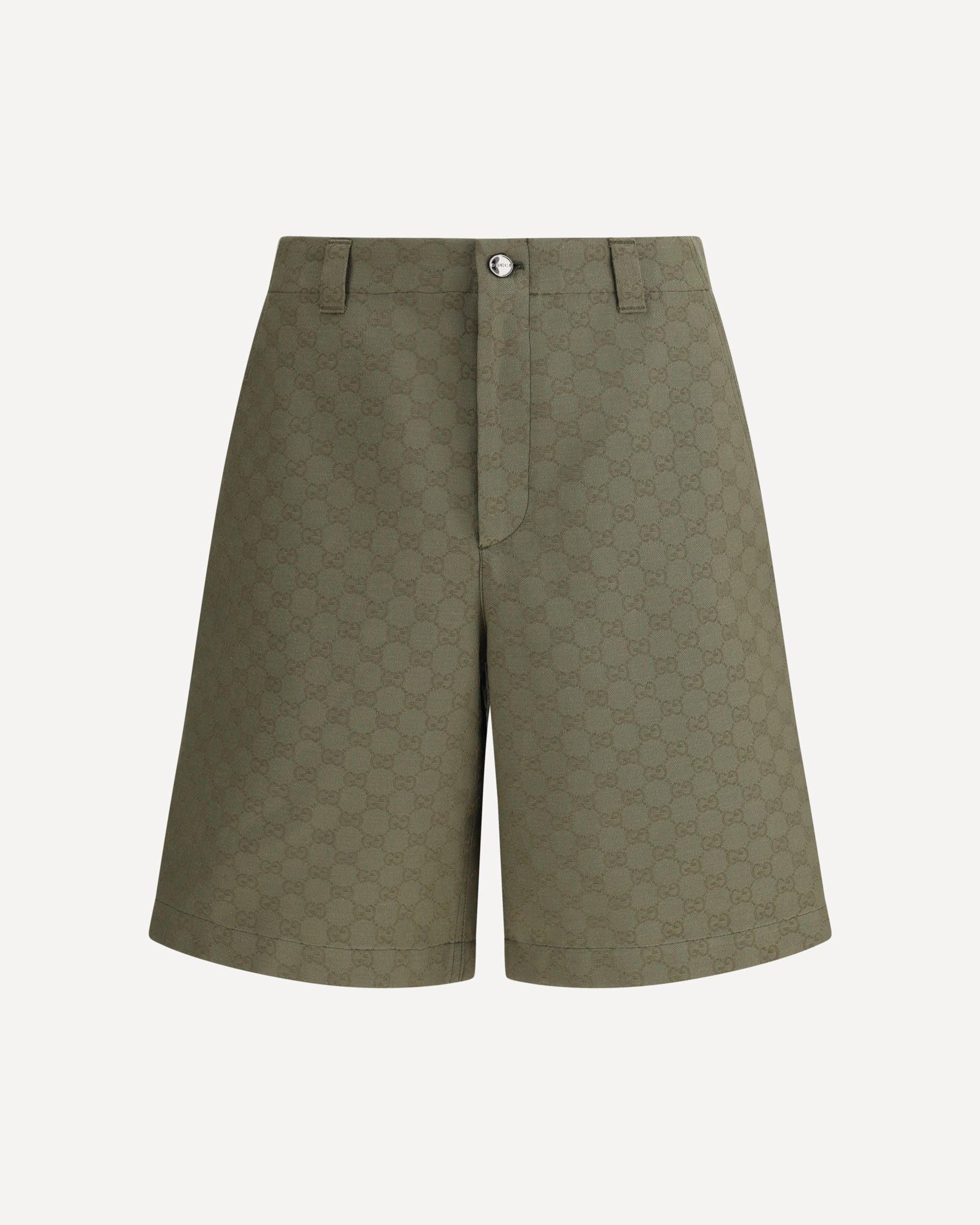 ショートパンツ Gucci Gg Supreme Fabric Shorts GG Supreme linen shorts in beige and ebony | GUCCI® US