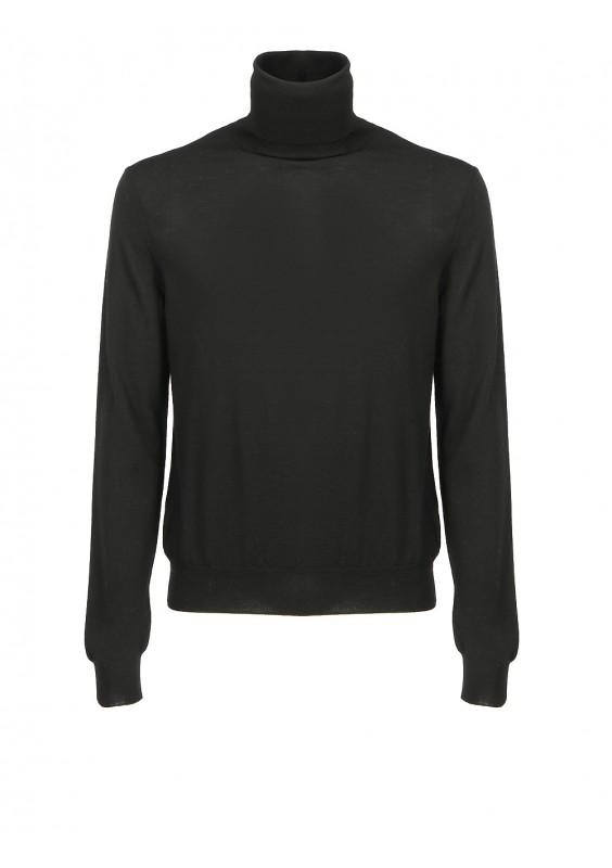 Balenciaga Fleece Turtleneck Sweater in Black for Men - Lyst