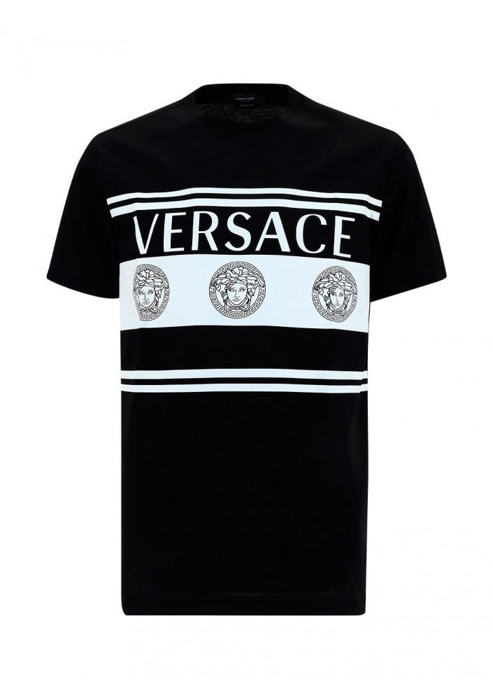 Versace Cotton T-shirt - Mens - Black for Men - Lyst