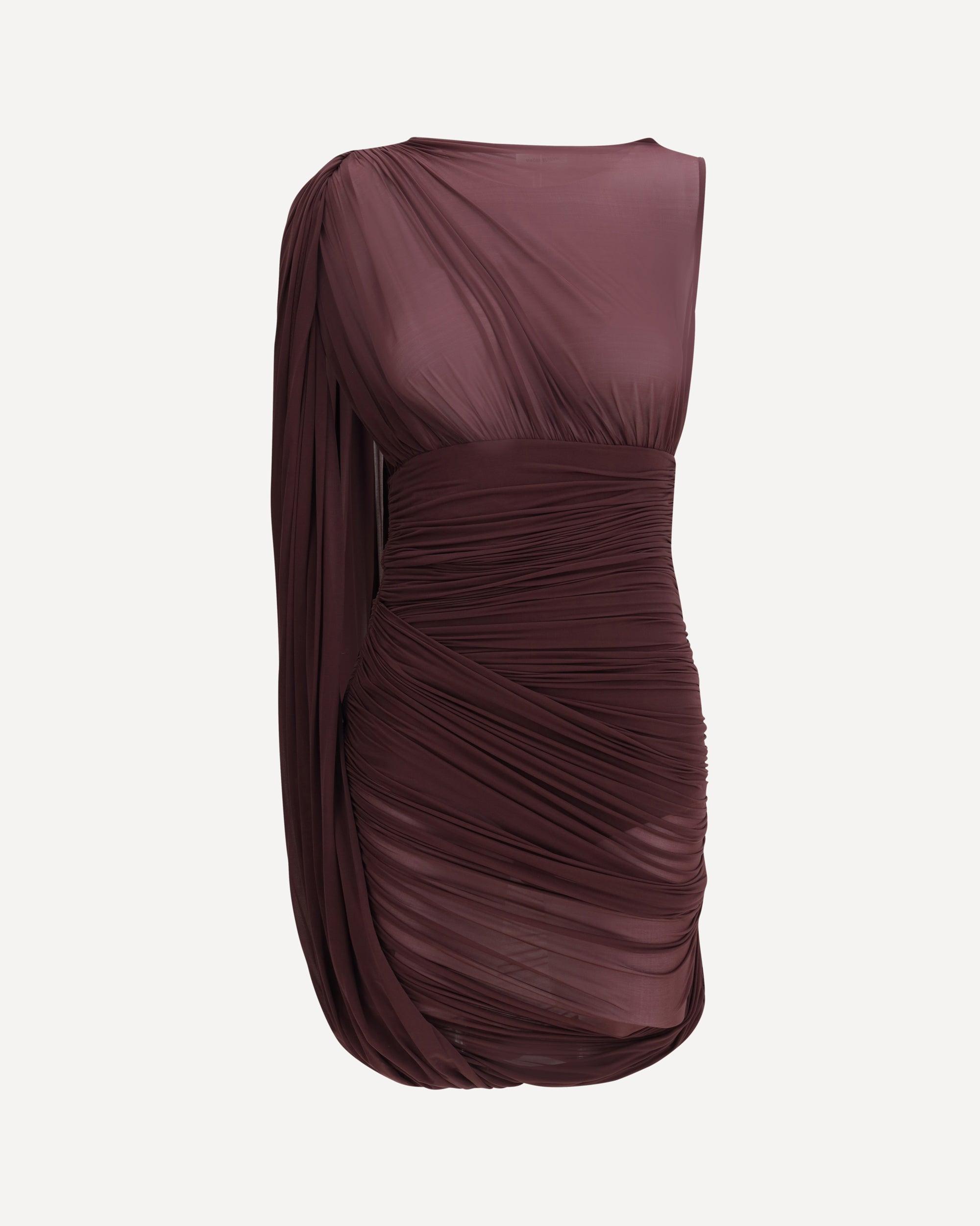 ワンピース MAGDA BUTRYM DRESS 09 DRAPED MINI DRESS (298525 BORDEAUX) Asymmetrical draped mini dress in bordeaux