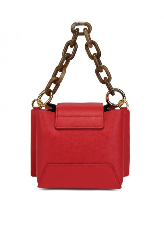 Yuzefi Leather Daria Shoulder Bag in Red - Lyst