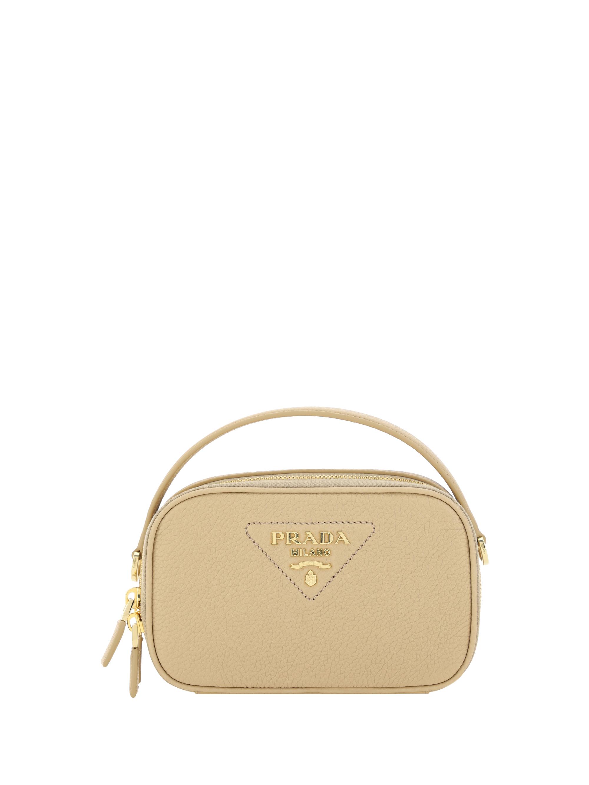 Prada Saffiano Mini Galleria Crossbody Bag, Beige (Sabbia