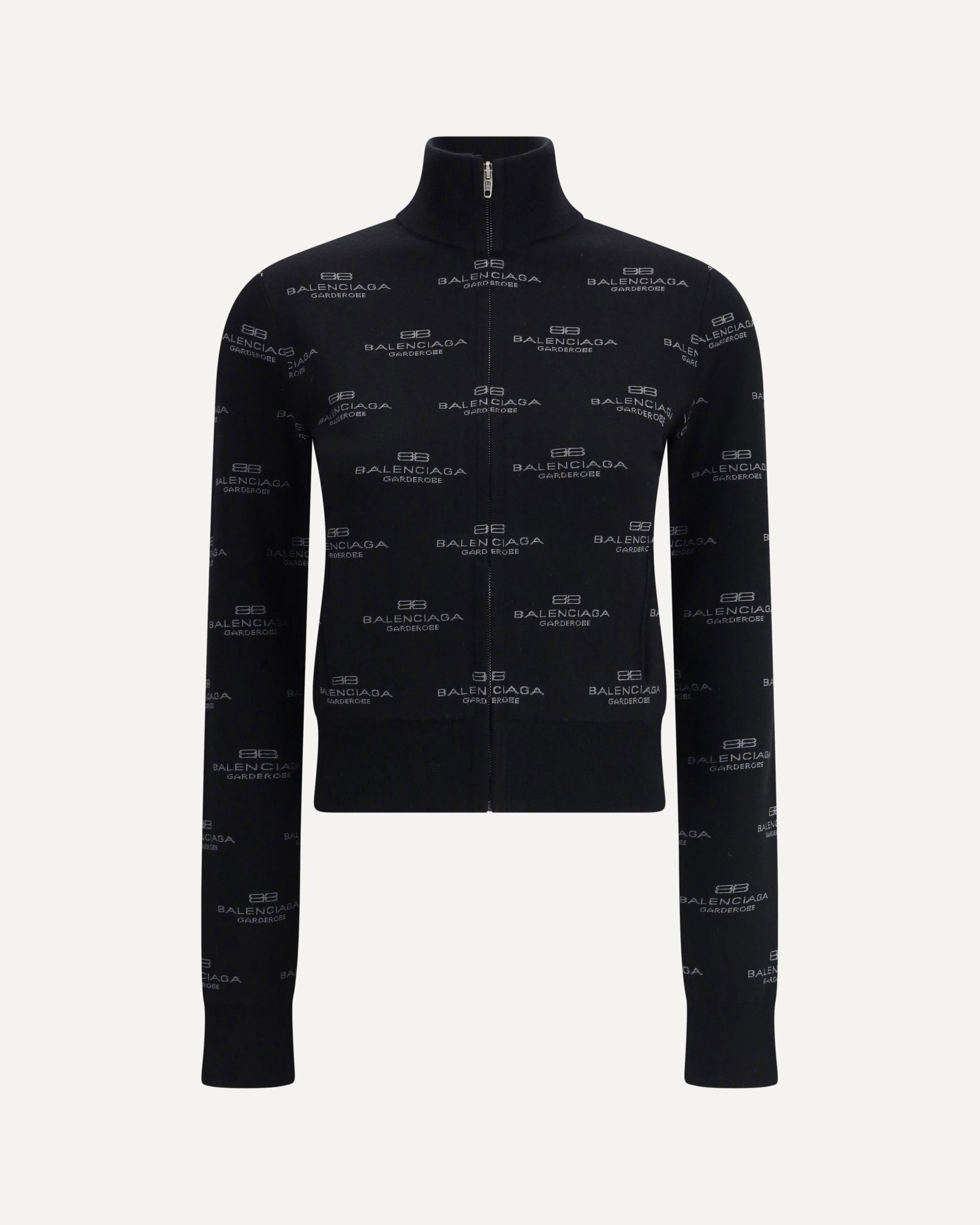【送料&関税込】Balenciaga Wrap Cardigan balenciaga-black-All-Over-Logo