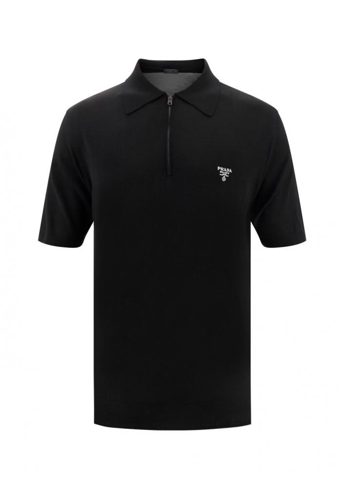 Prada Polo Shirt in Black for Men | Lyst