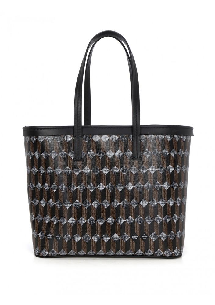 AU DEPART Leather Shopping Bag in Black - Lyst
