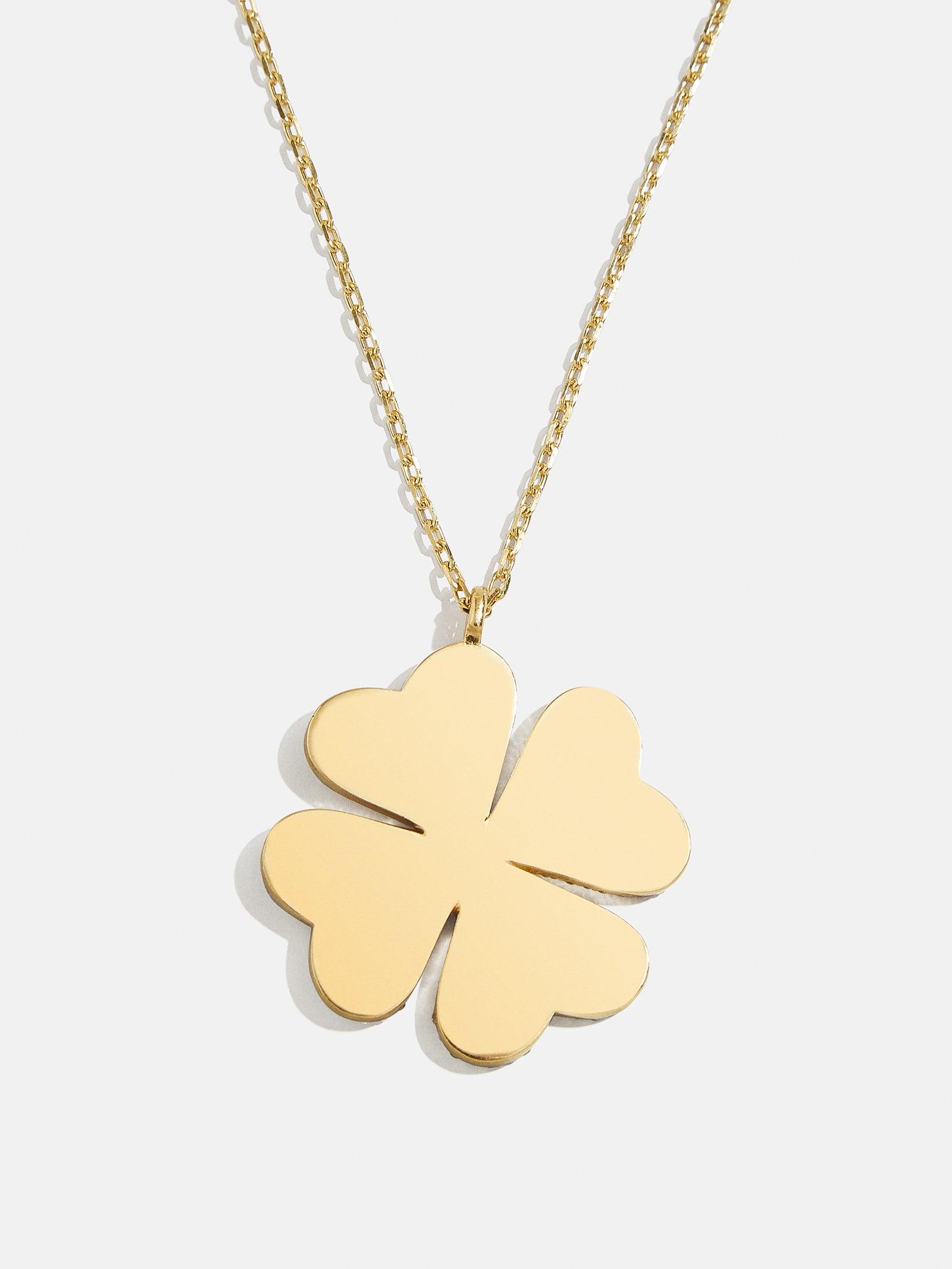 Clover 18K Gold Custom Pendant Necklace - Gold/Pavé – Early Black Friday  Deal: 20% off custom gifts – BaubleBar