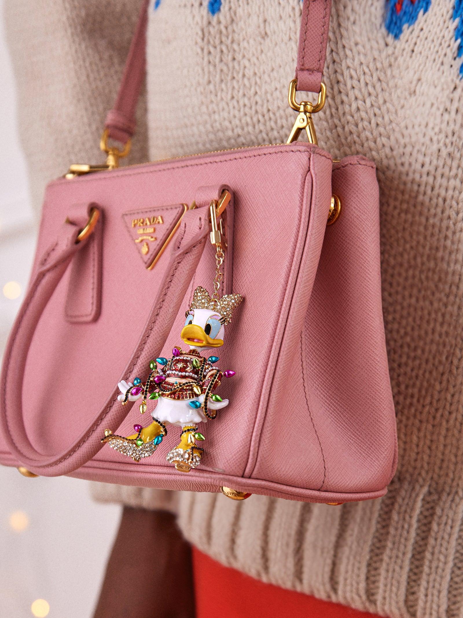 BaubleBar Daisy Duck Deck The Halls Disney Bag Charm in Pink | Lyst