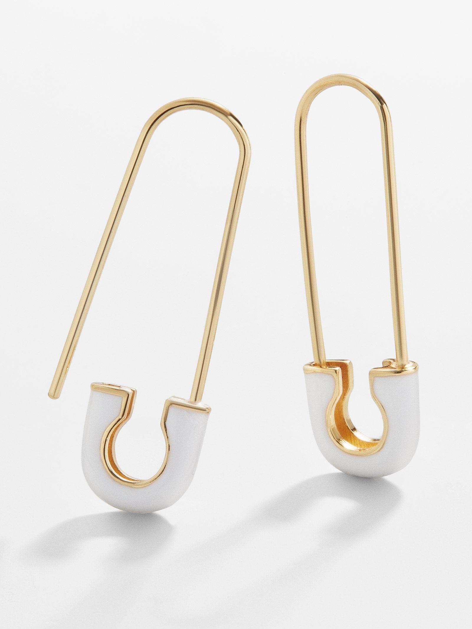 BaubleBar Tapa 18k Gold Earrings in White | Lyst