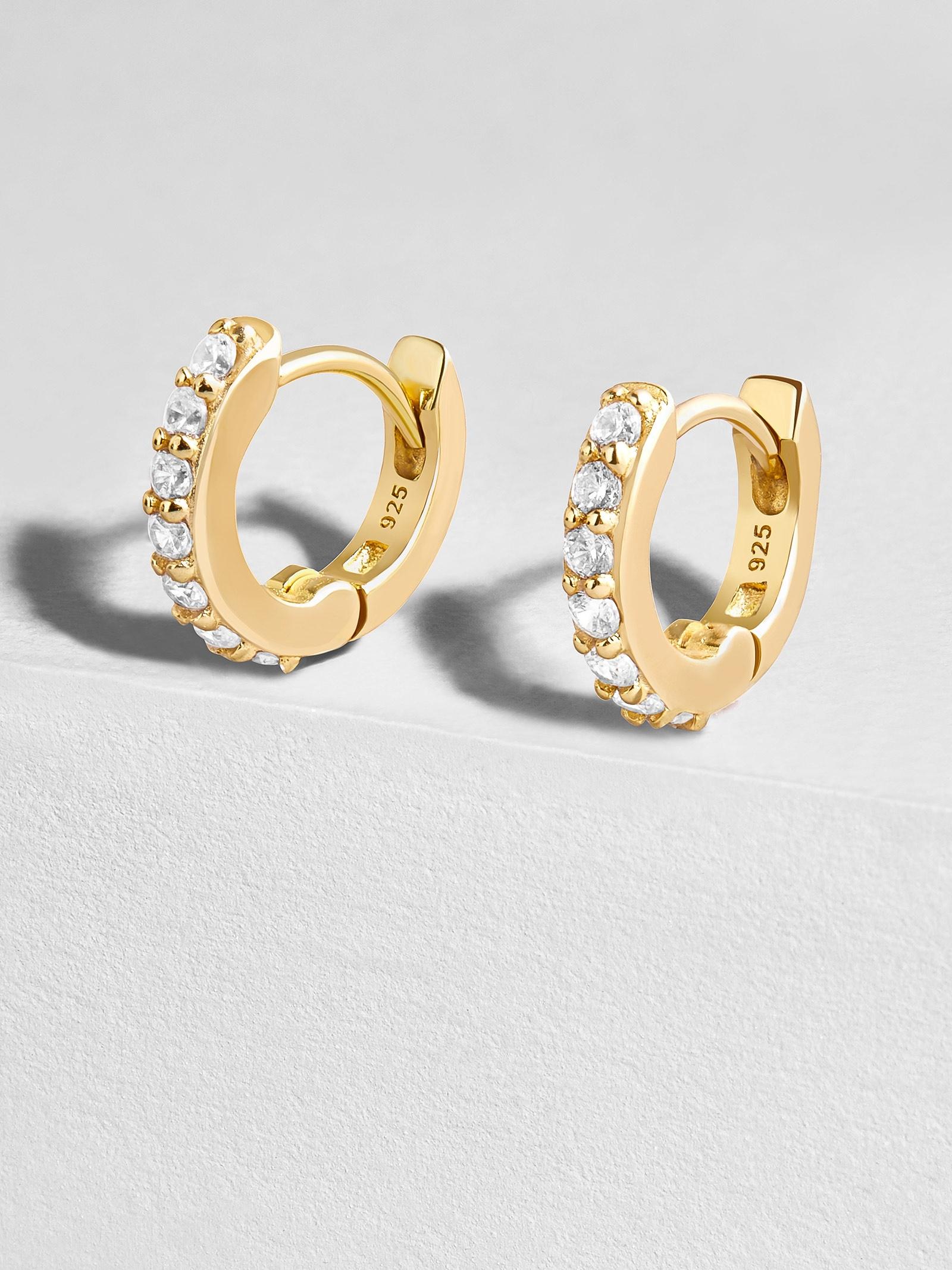 Lyst Baublebar Sirena 18k Gold Plated Huggie Hoops Earrings