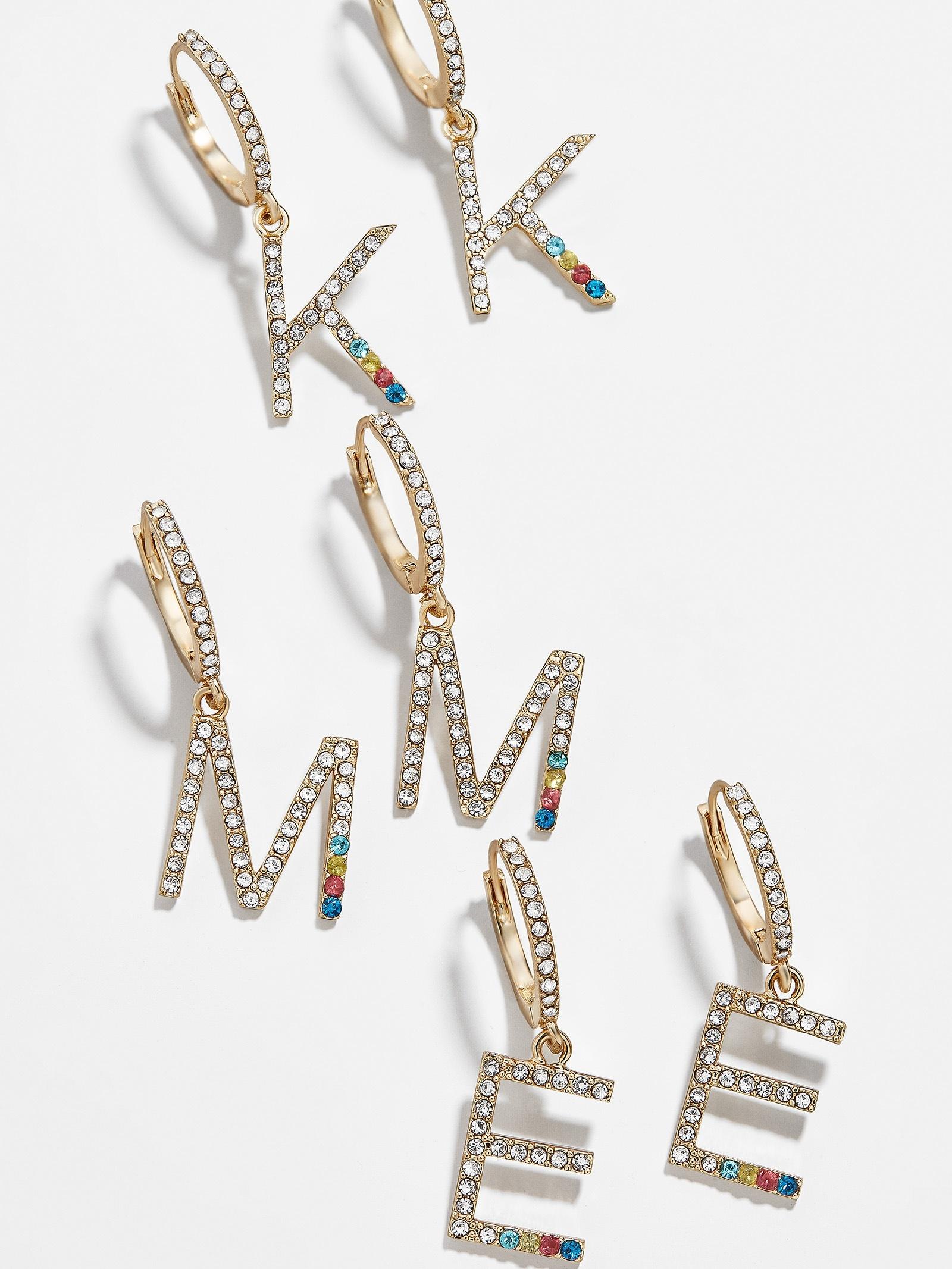 BaubleBar Initial Drop Earrings in Metallic - Lyst