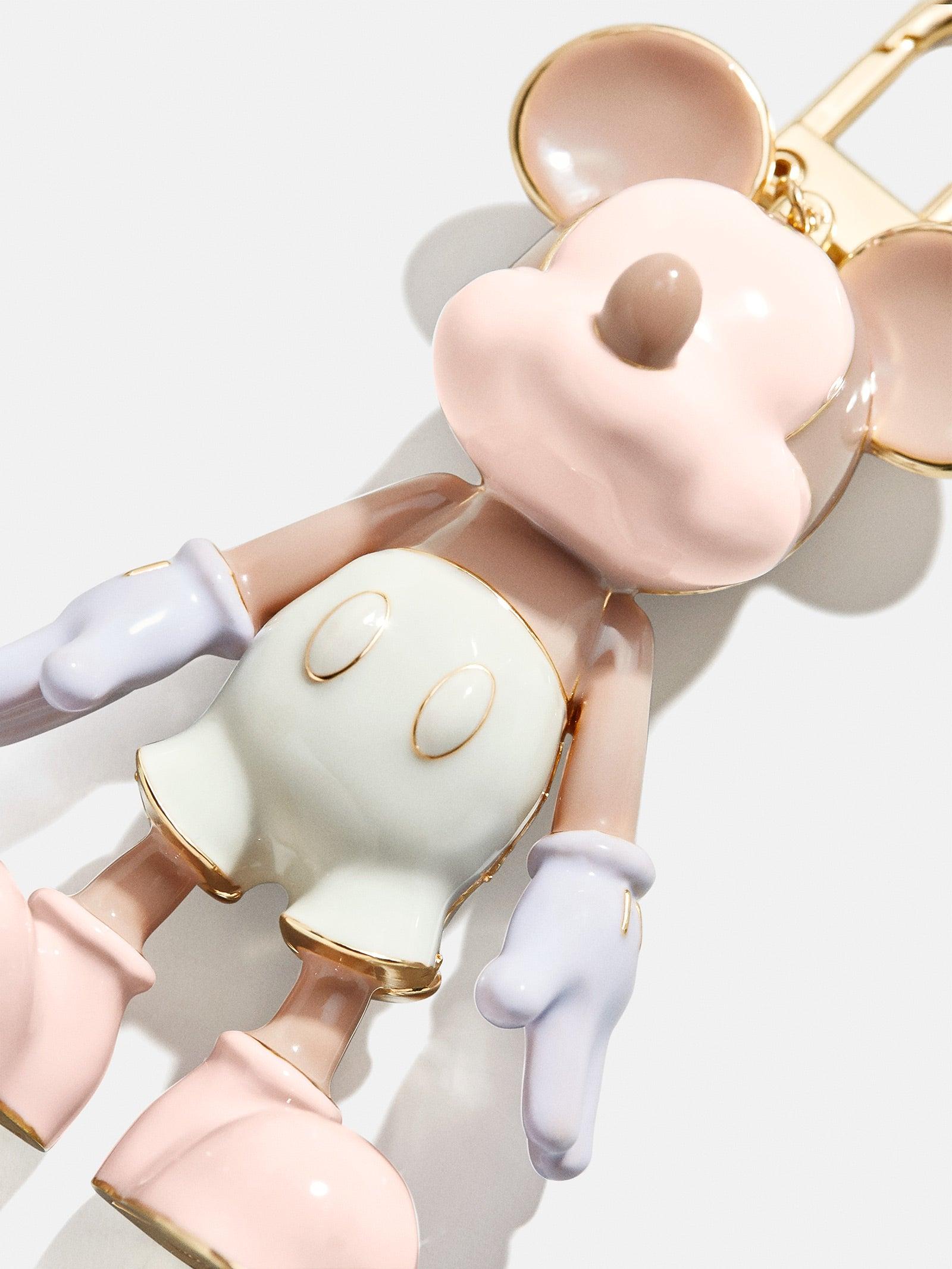 Disney x baublebar Mickey Mouse shiny nude skin beige tan Bag Charm/keychain Mickey Mouse disney Bag Charm in Gold Glitter | BaubleBar main image 2