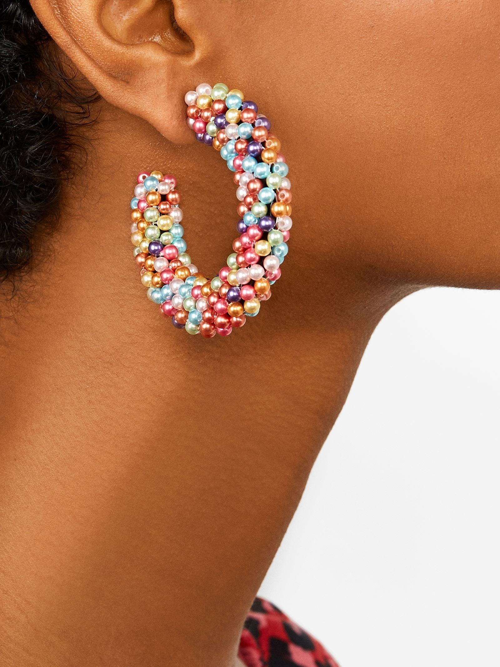 BaubleBar Synthetic Amazon Pearl Hoop Earrings Lyst