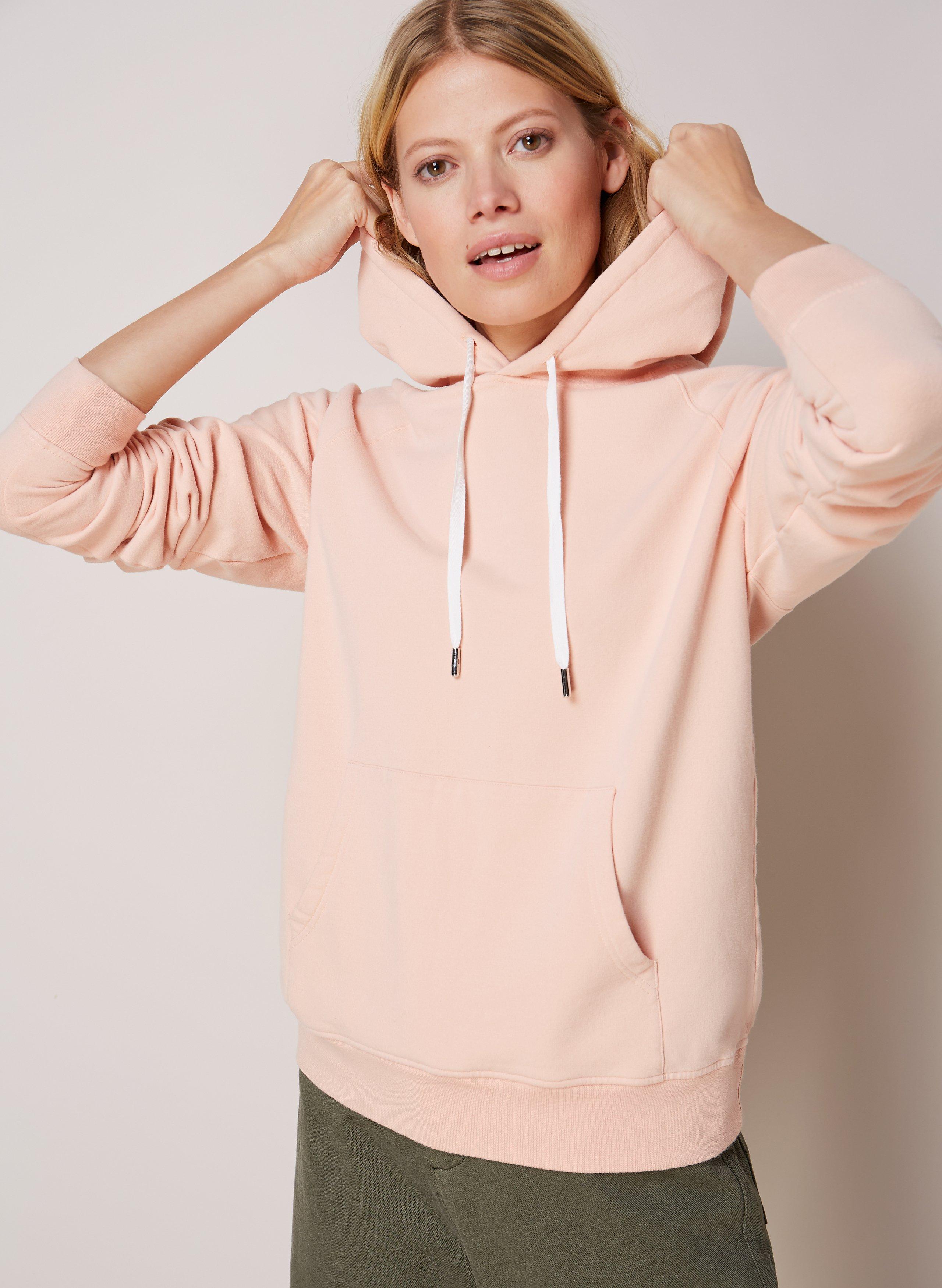 light peach hoodie