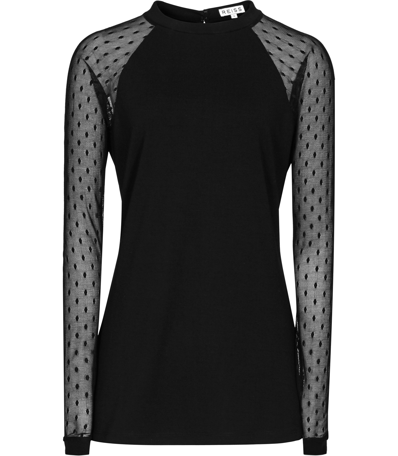 sheer black long sleeve top